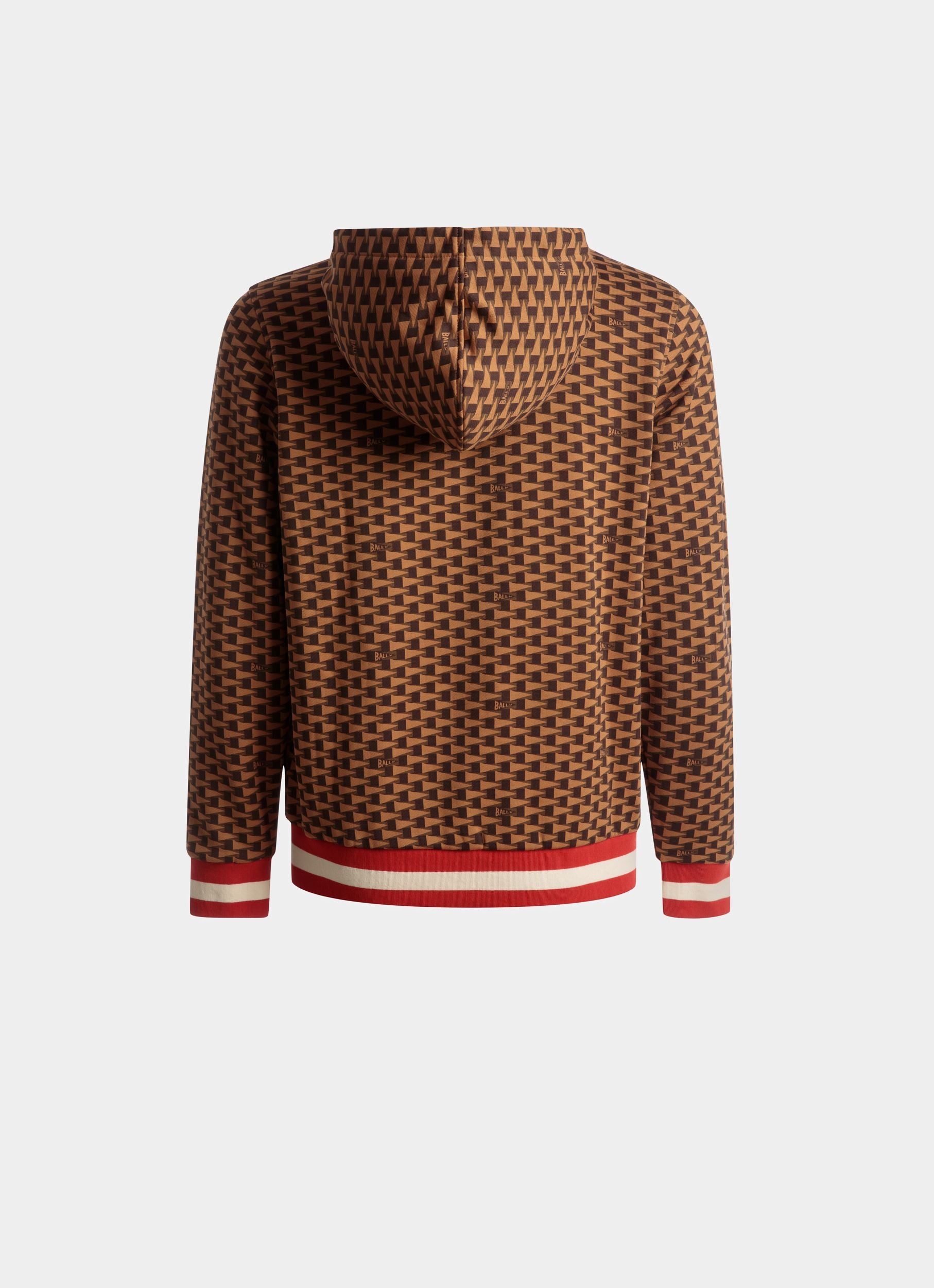 Pennant Hoodie Aus Brauner Stretch-Baumwolle - Herren - Bally - 03