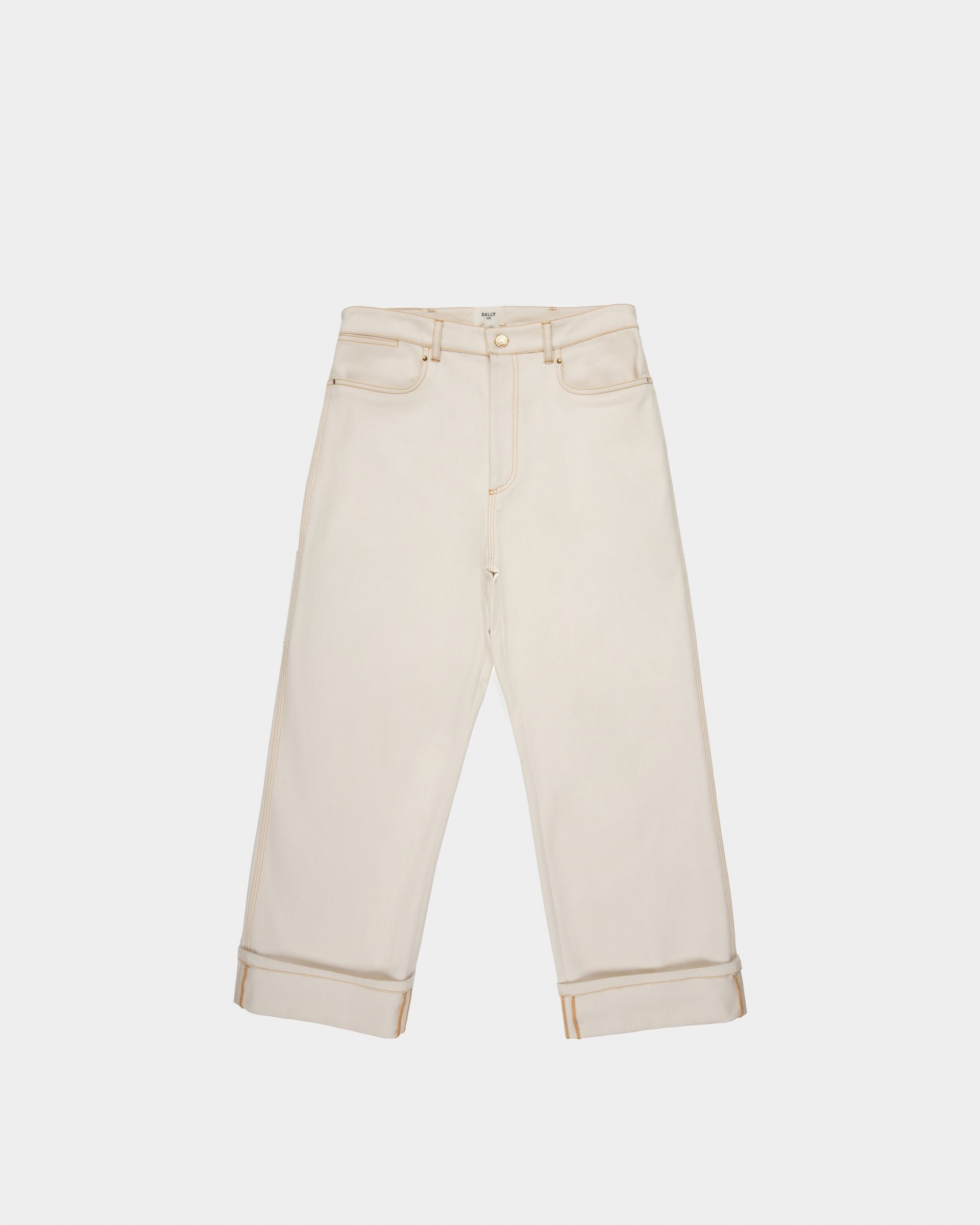 Trousers Trousers In Beige Mix Cotton And Elastan - Herren - Bally - 01