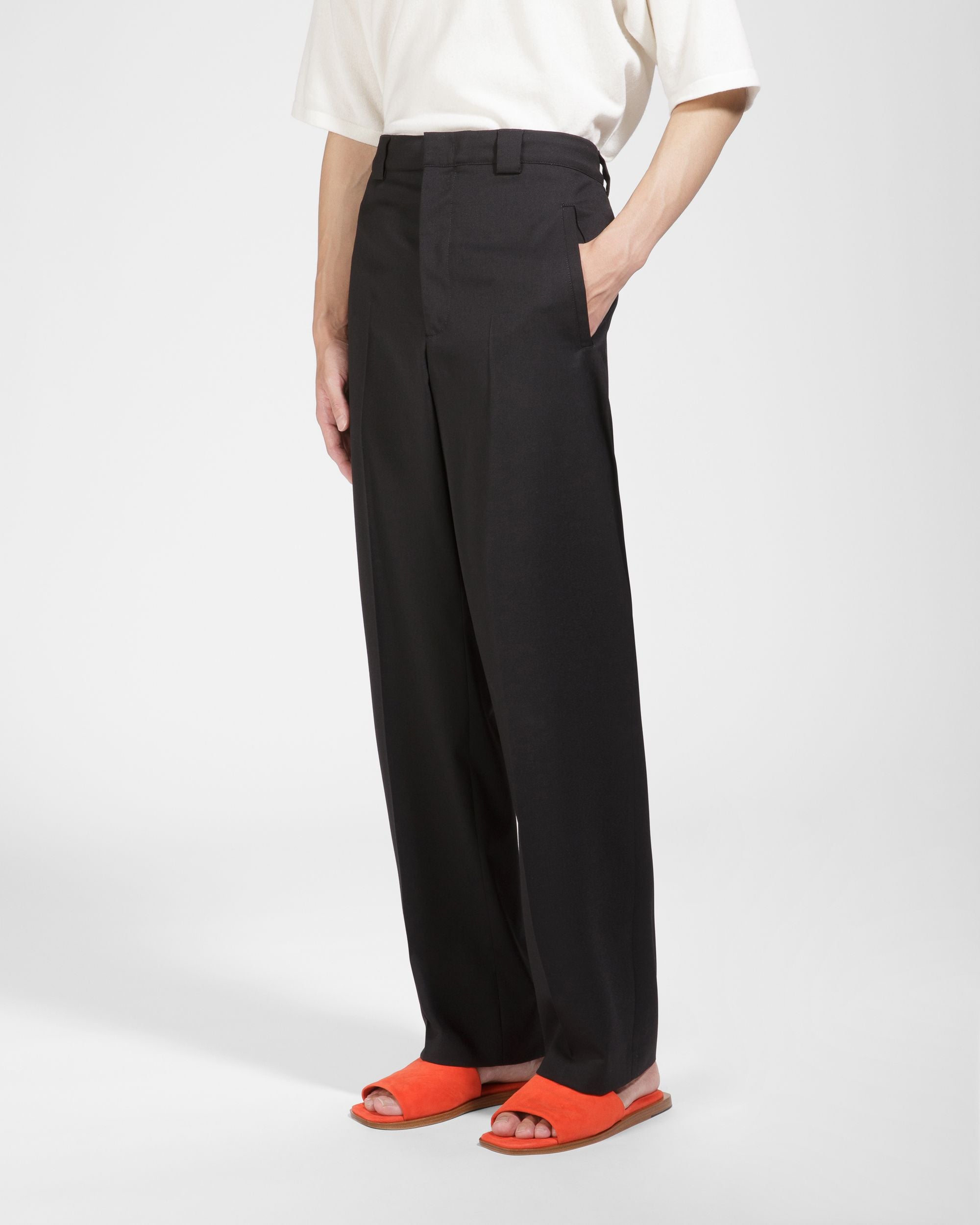 Wollmix-Hose In Schwarz - Herren - Bally - 02