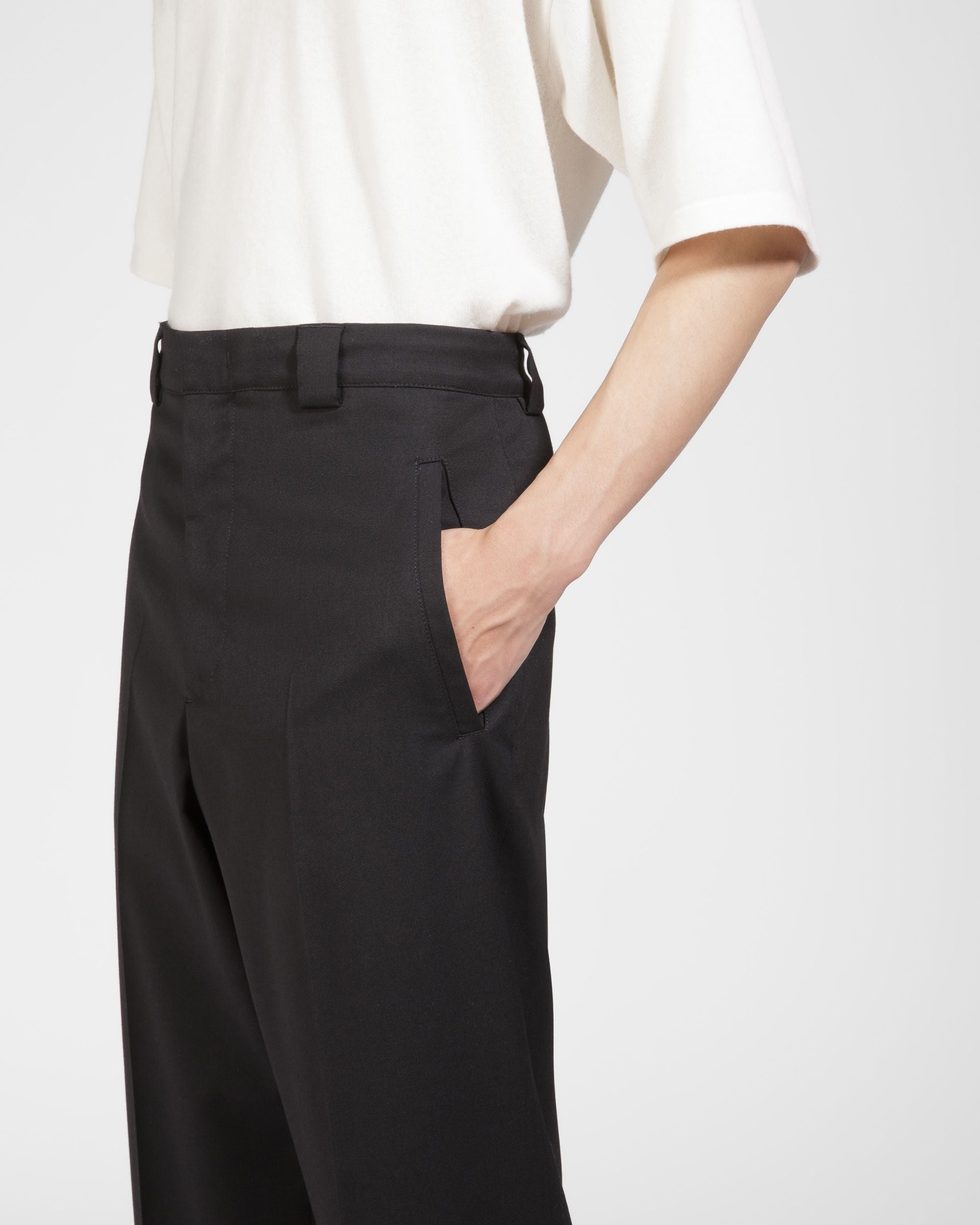Wollmix-Hose In Schwarz - Herren - Bally - 04