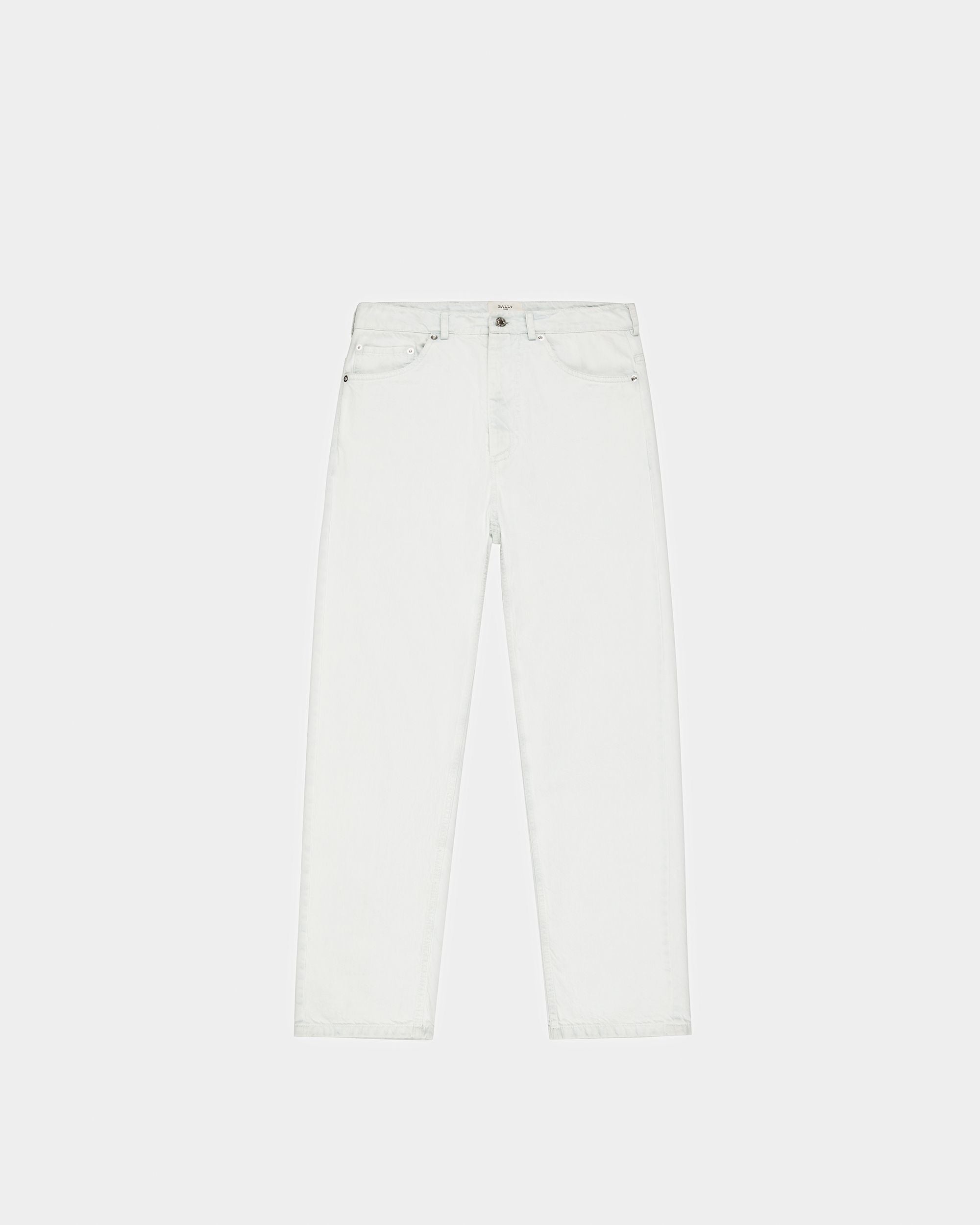 Hose Aus Baumwoll-Denim In Gebleichtem Weiß - Herren - Bally - 01