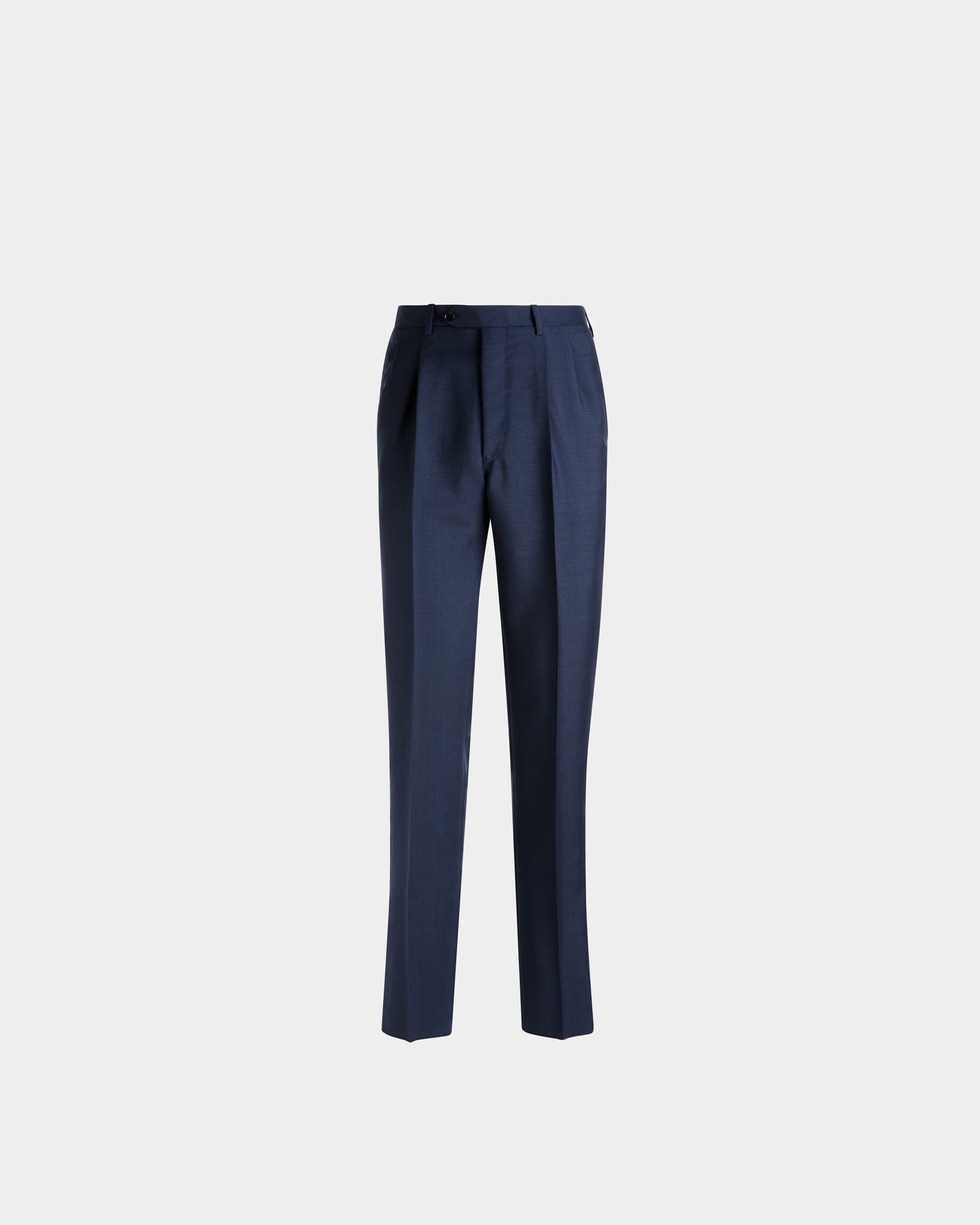 Gerade Wollmix-Hose In Marineblau - Herren - Bally - 01