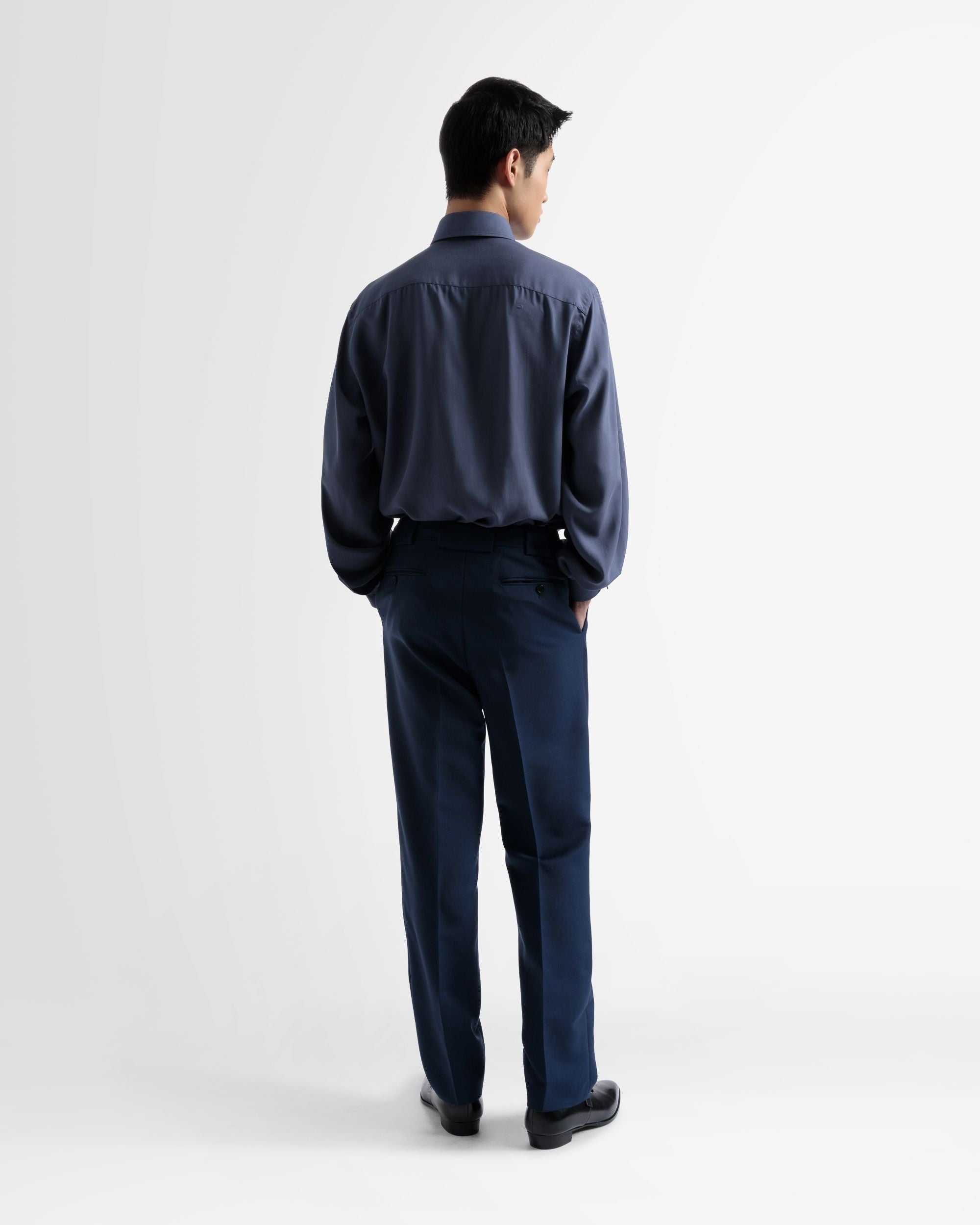 Gerade Wollmix-Hose In Marineblau - Herren - Bally - 05