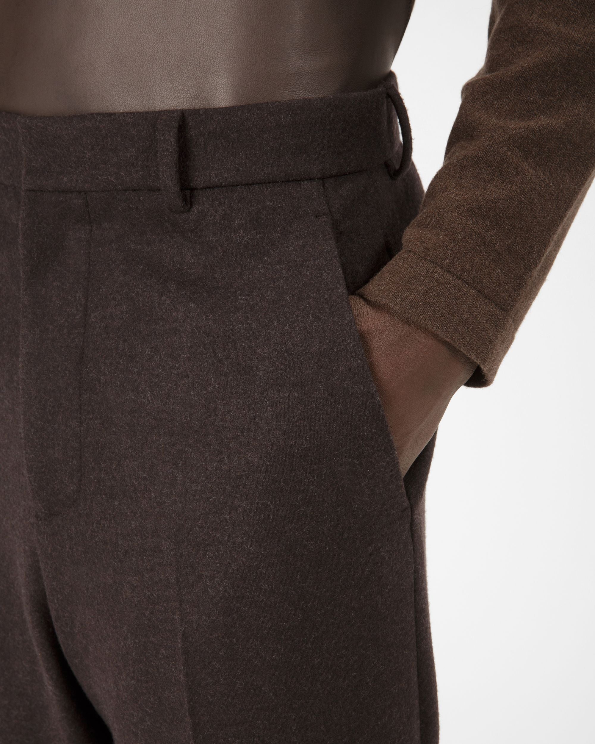 Hose Aus Ebenholzfarbener Wolle - Herren - Bally - 02