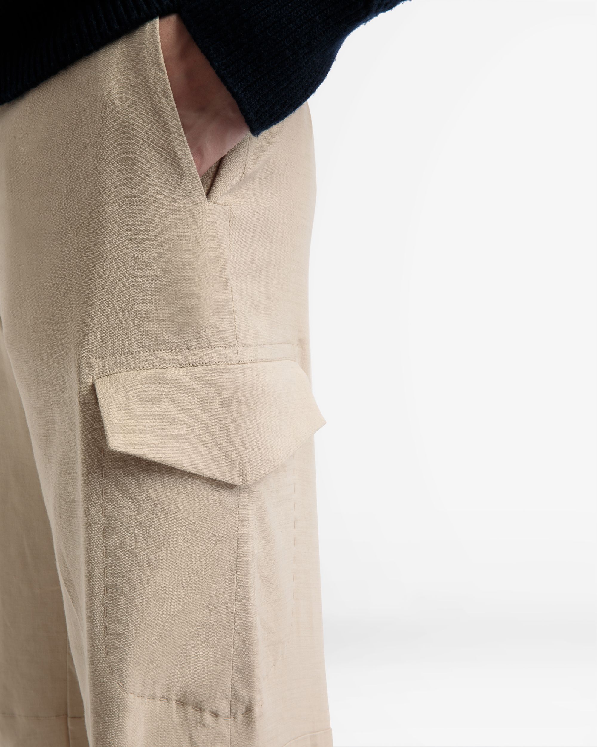 Gerade Leinenhose In Beige - Herren - Bally - 03