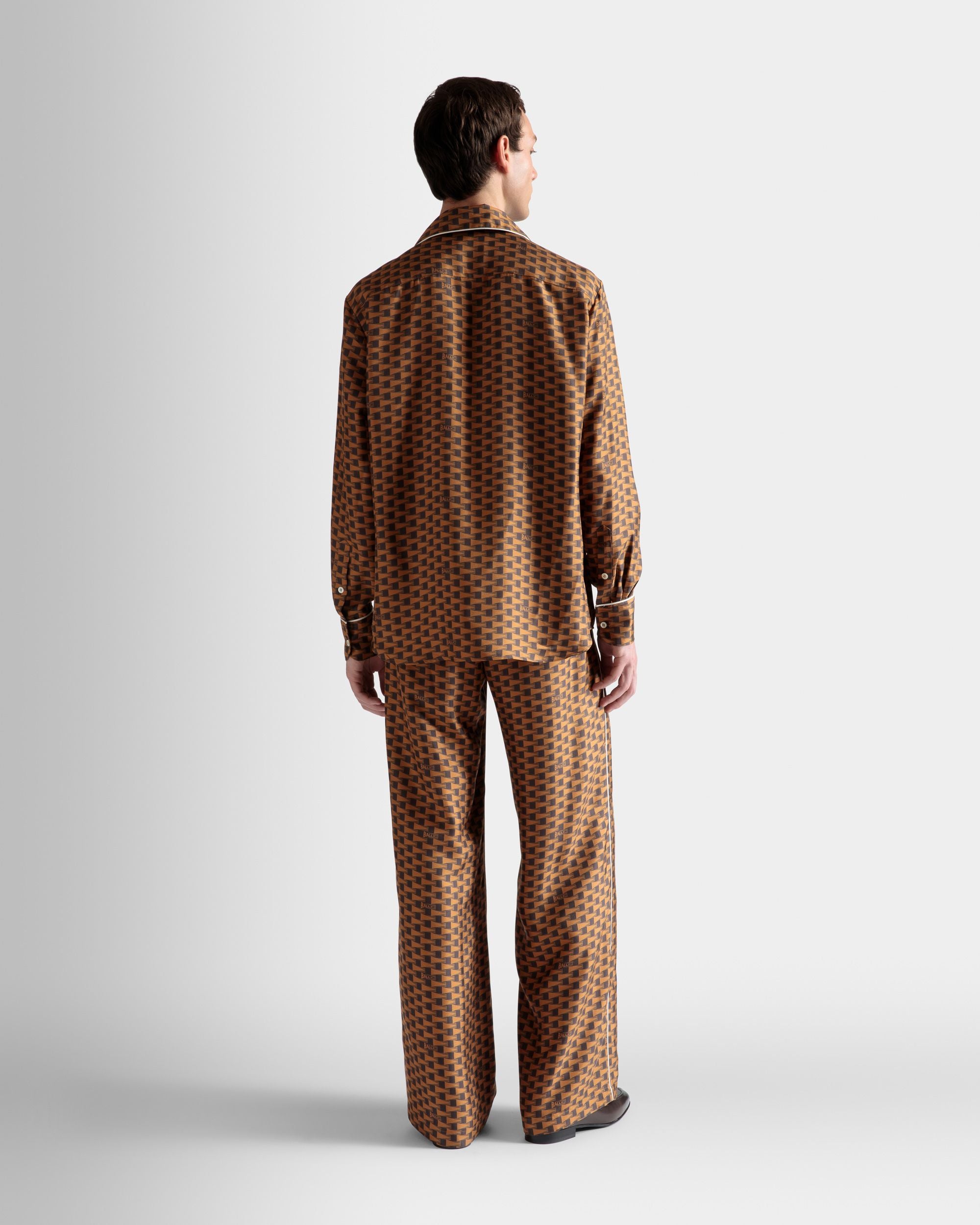 Hose mit Pennant-Print Aus brauner Seide - Herren - Bally - 06