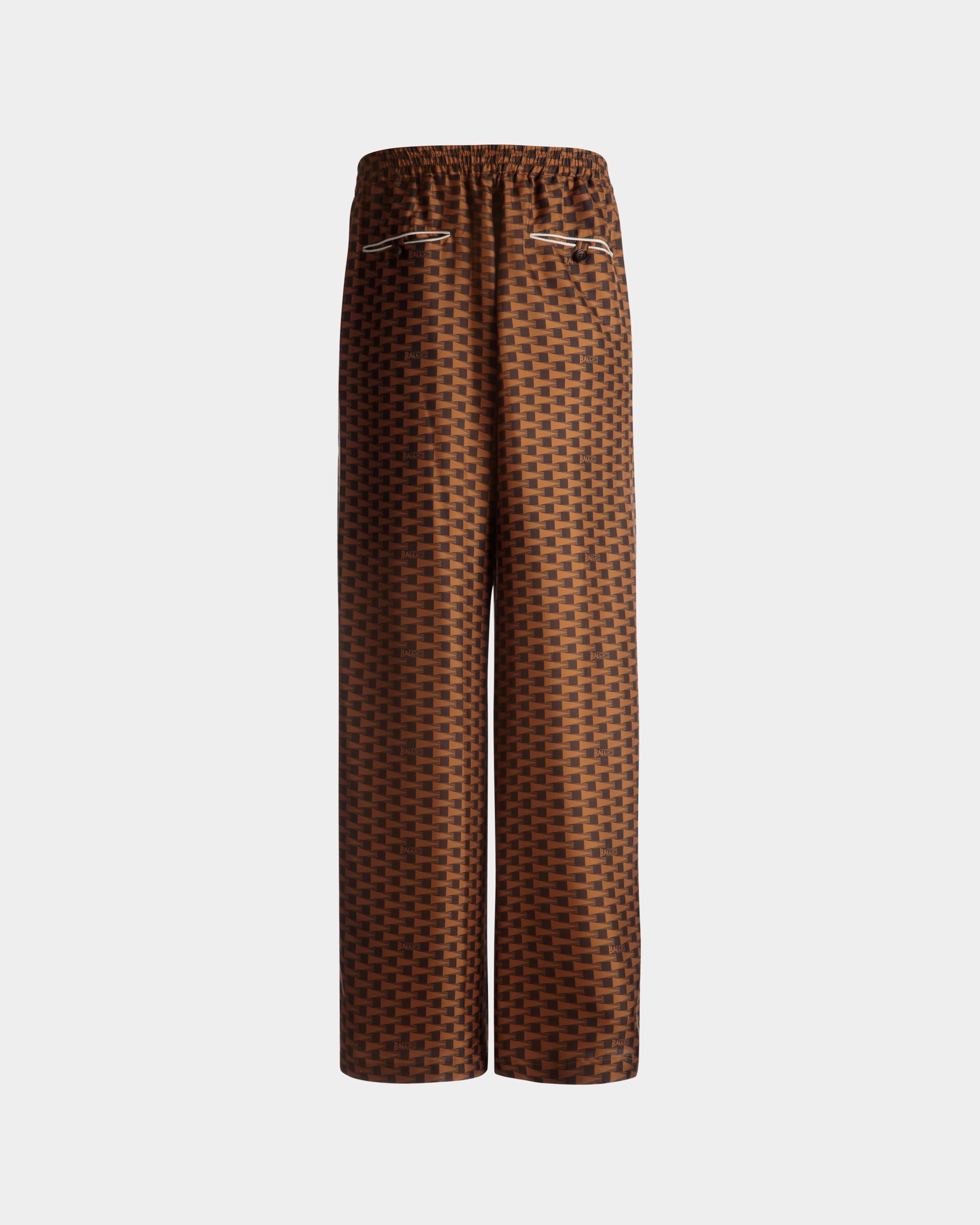 Hose mit Pennant-Print Aus brauner Seide - Herren - Bally - 07