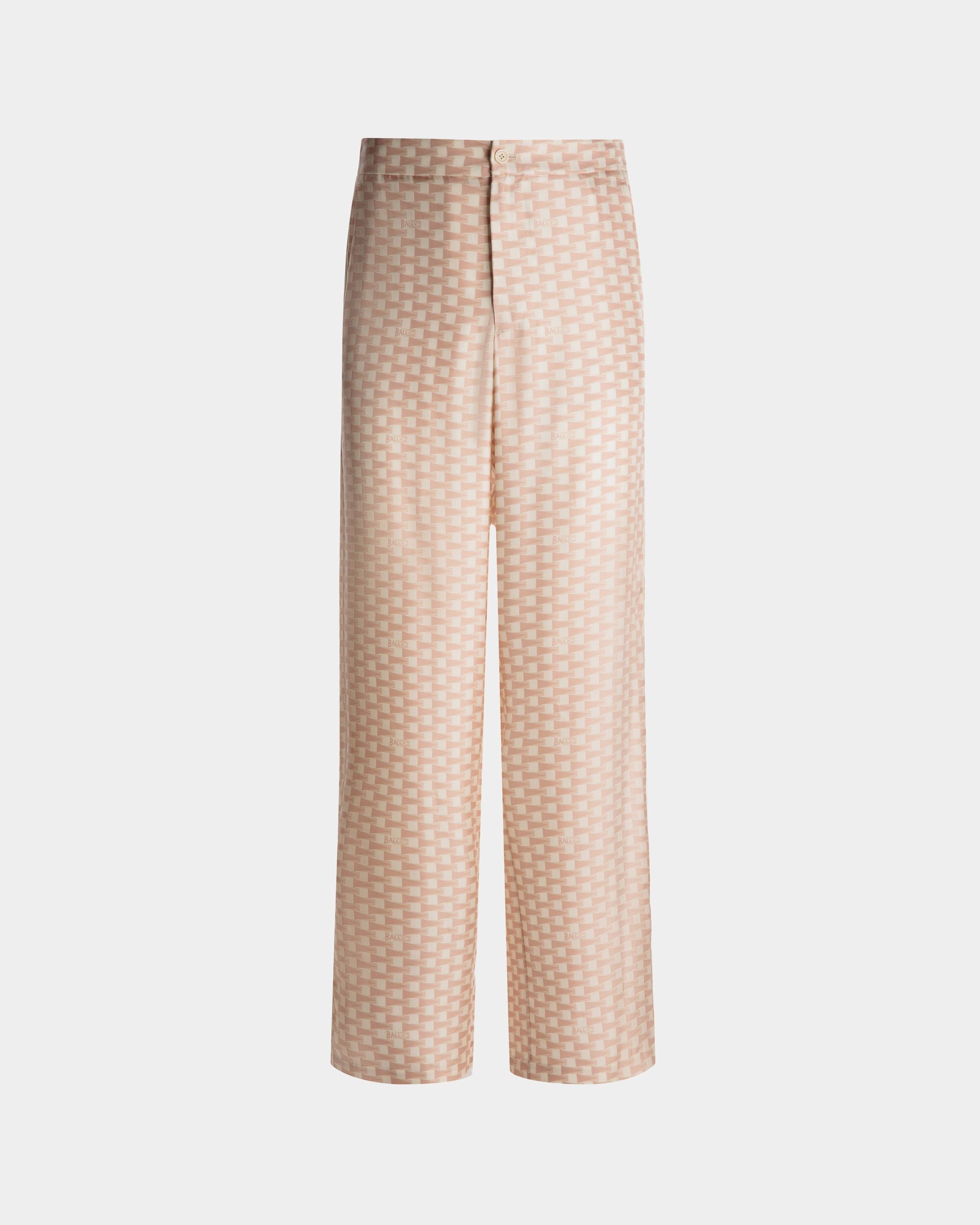 Hose mit Pennant-Print Aus Seide in Dusty Petal - Herren - Bally - 01