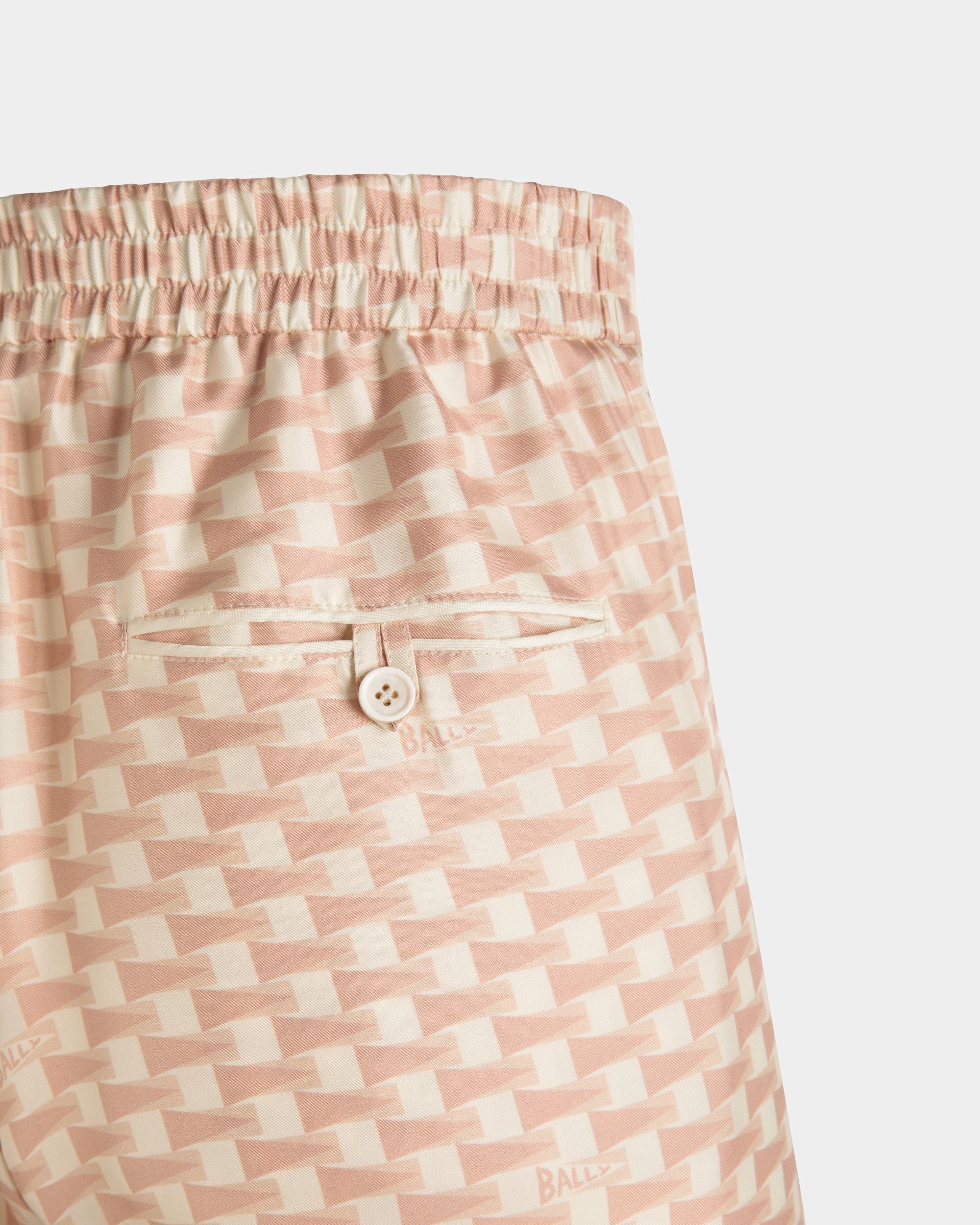 Hose mit Pennant-Print Aus Seide in Dusty Petal - Herren - Bally - 02