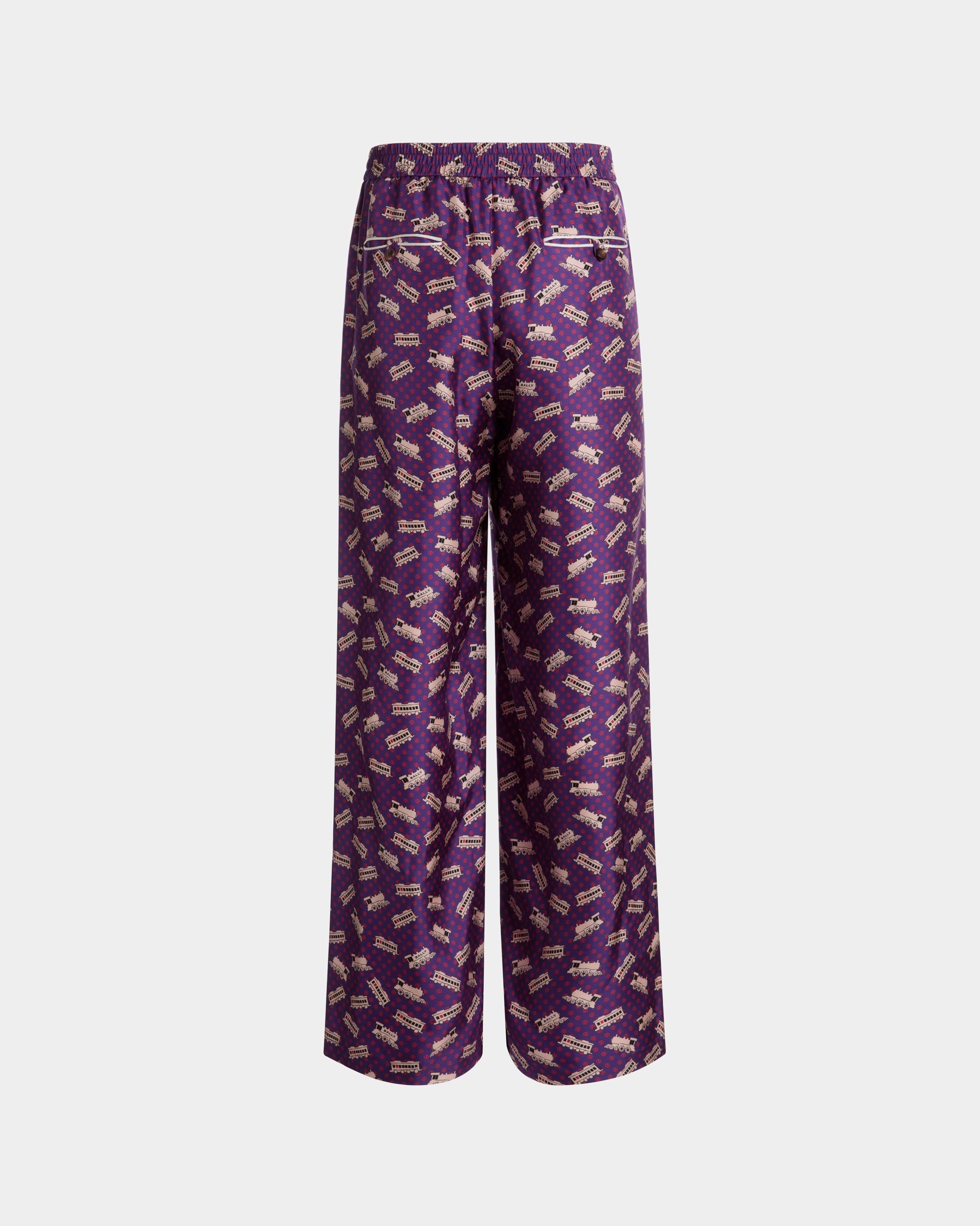 Bedruckte Hose Aus Lila Seide - Herren - Bally - 03