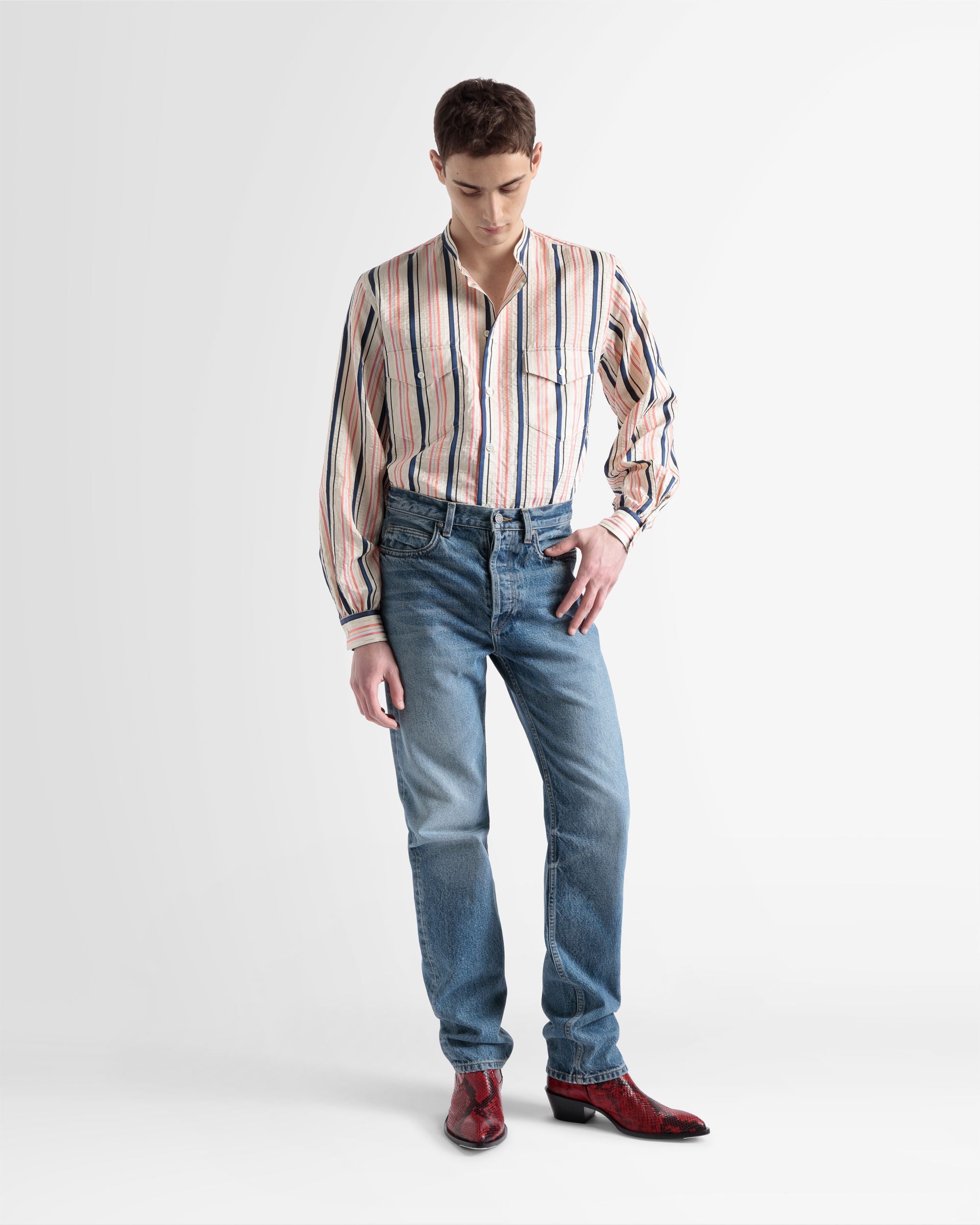 Schlaghose Aus Blauem Denim - Herren - Bally - 02