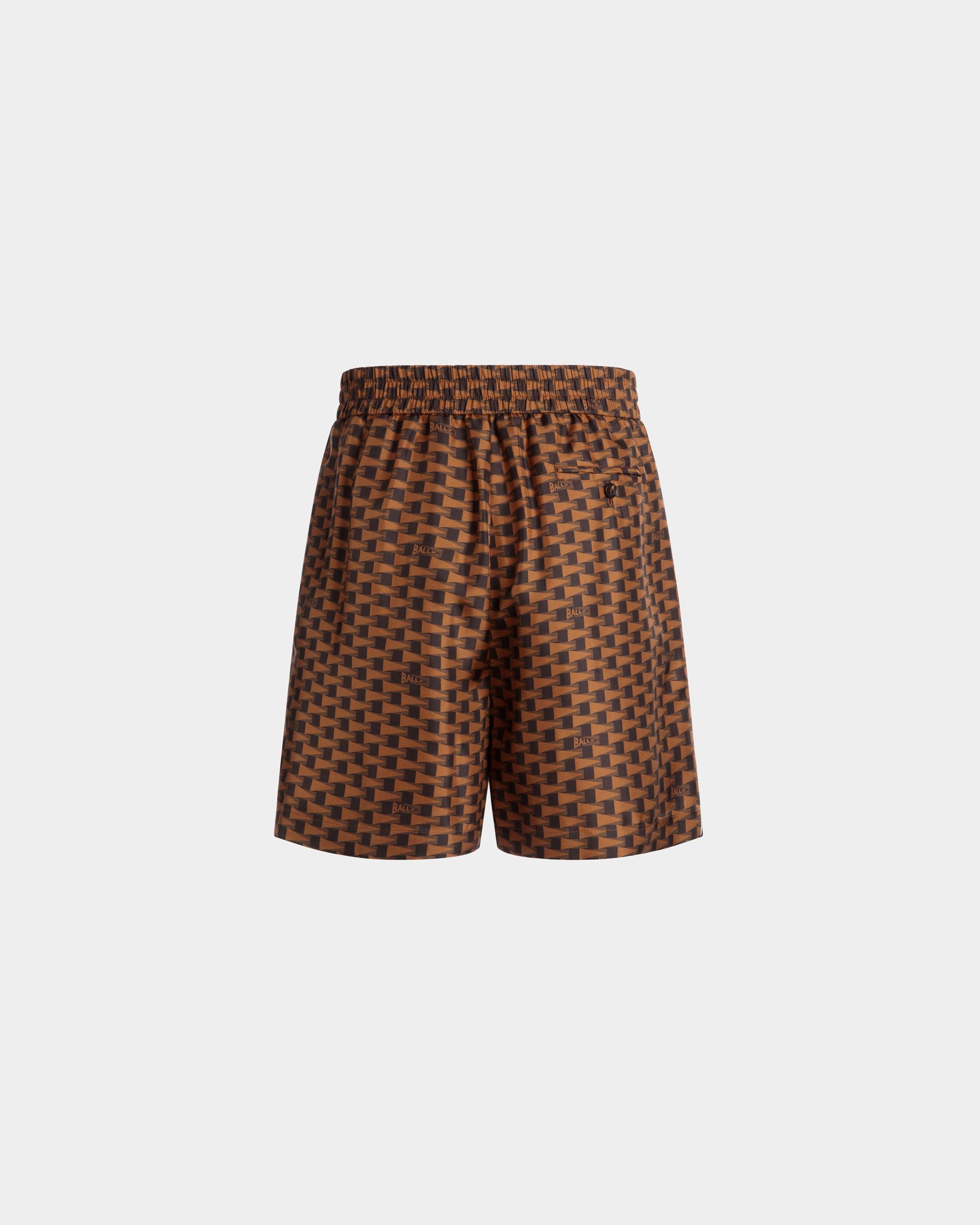 Pennant Shorts Aus Brauner Seide - Herren - Bally - 03