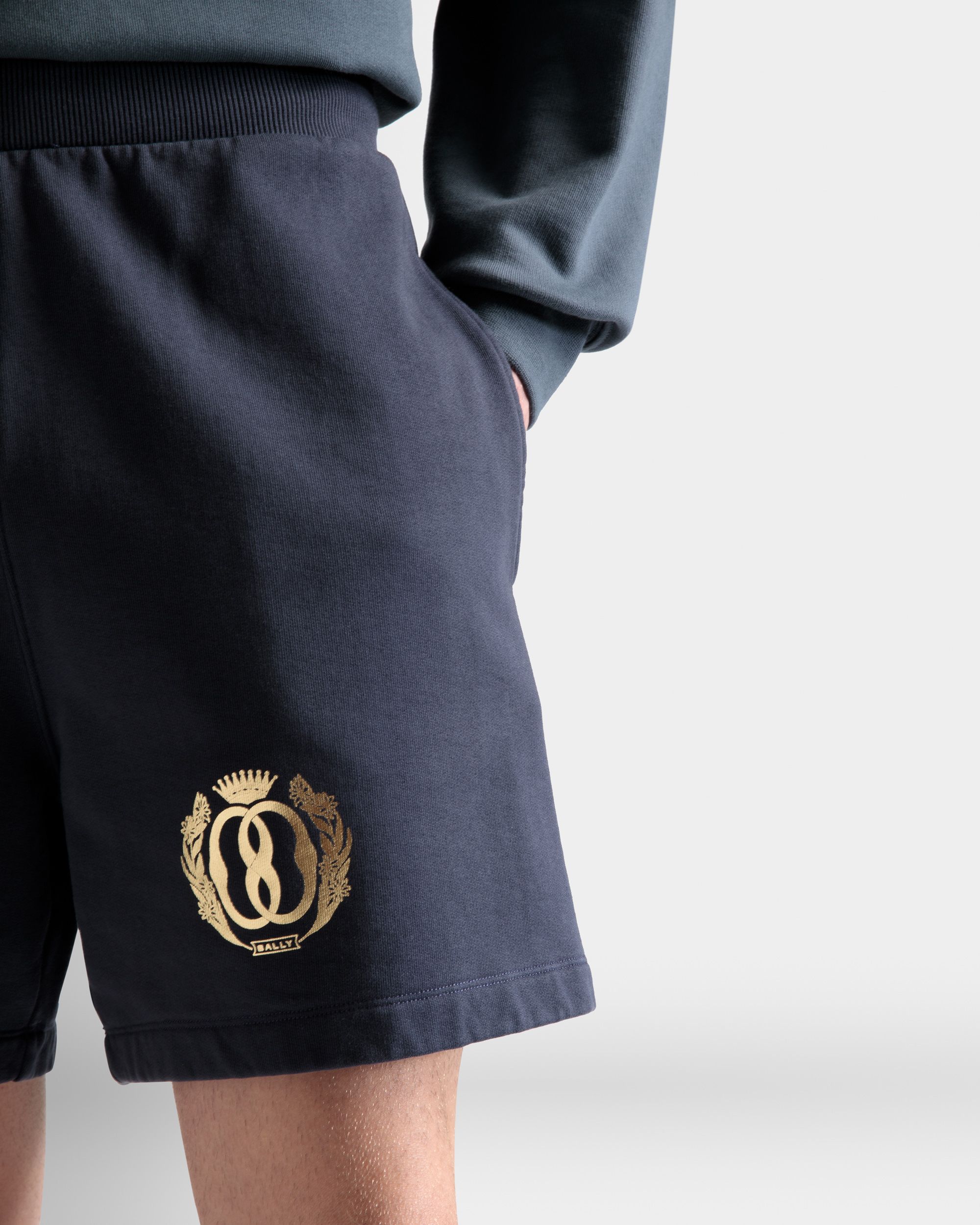 Sweatshorts Aus Baumwolle in Mitternachtsblau - Herren - Bally - 04