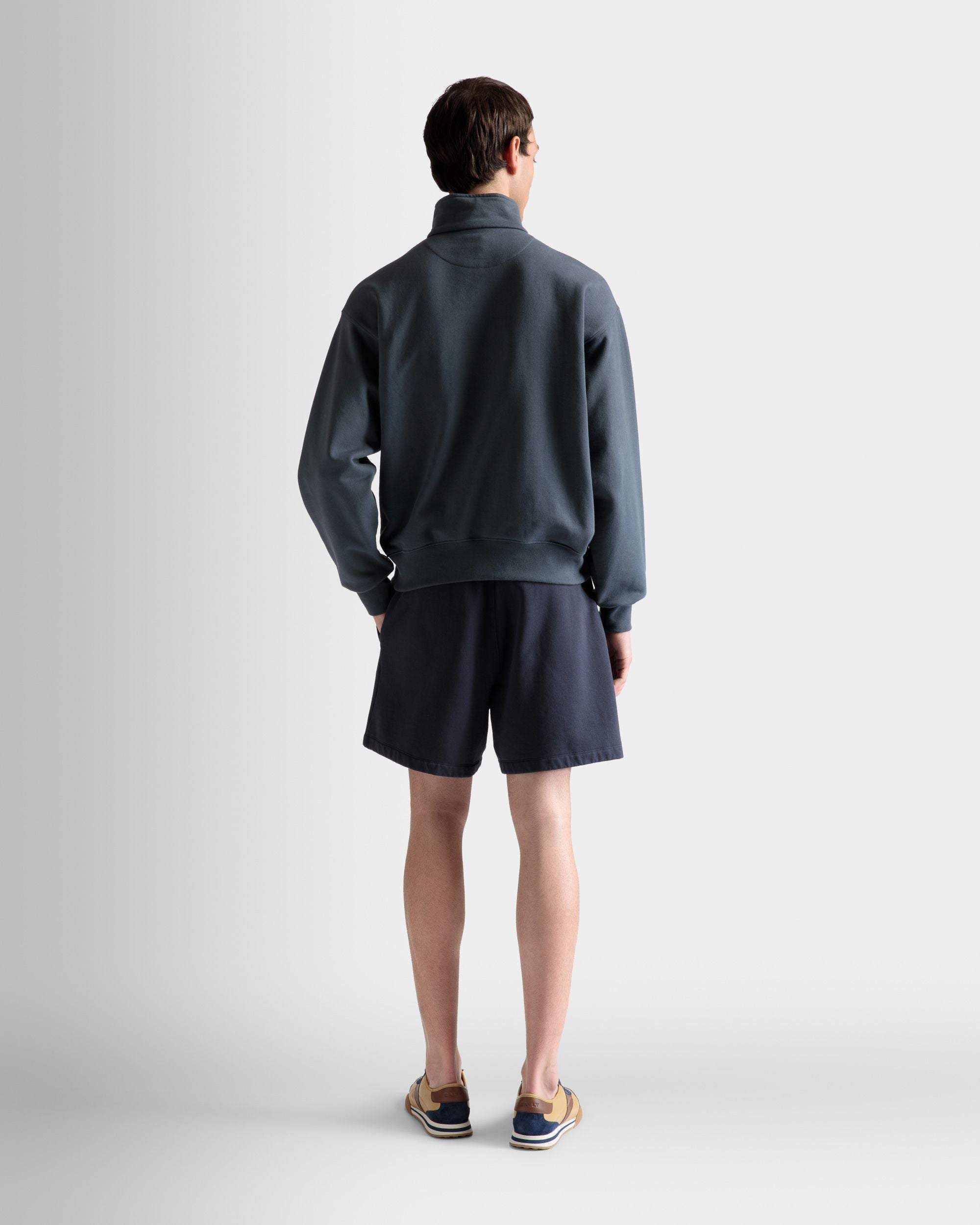 Sweatshorts Aus Baumwolle in Mitternachtsblau - Herren - Bally - 05