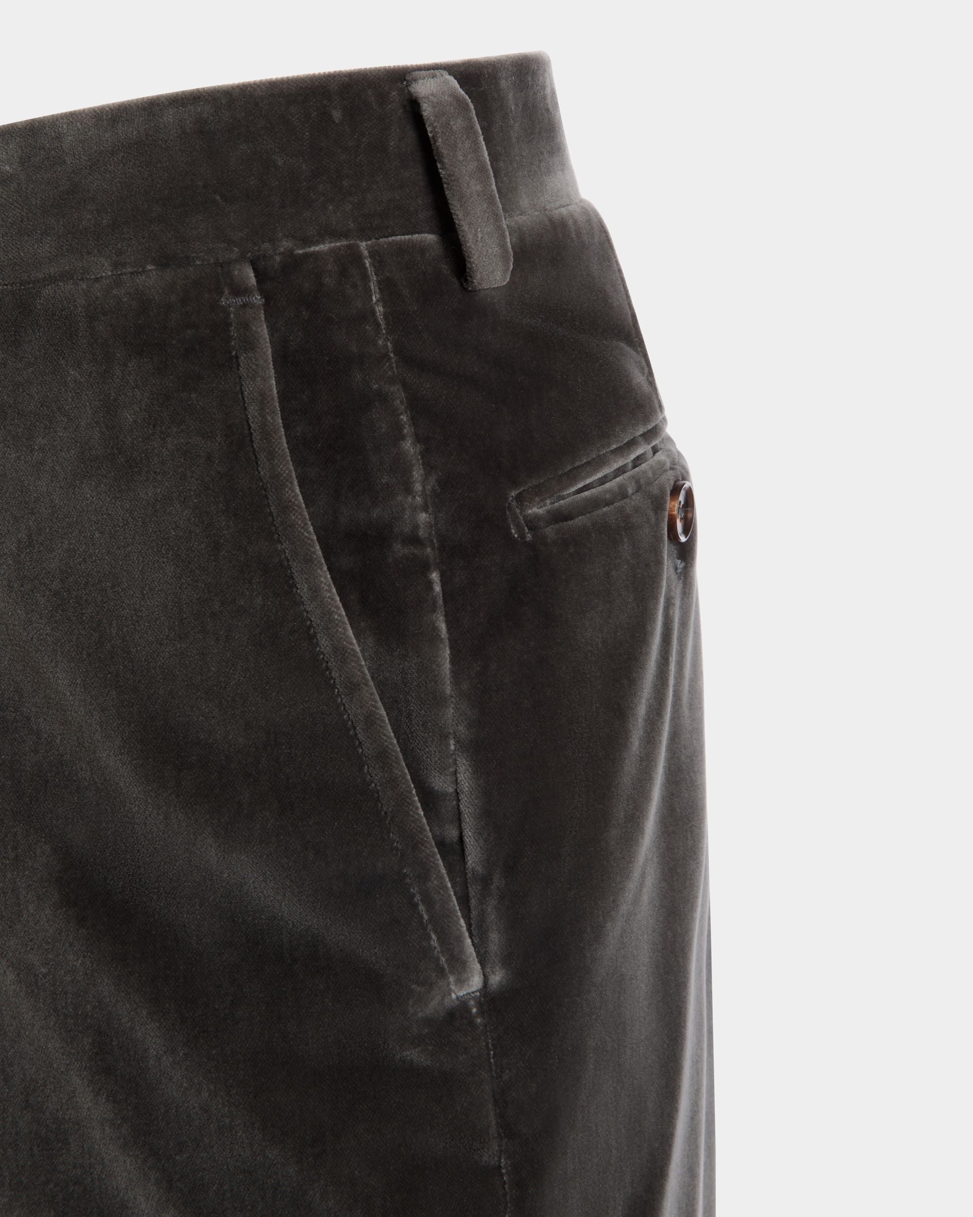 Hose Aus Grauem Samt - Herren - Bally - 02