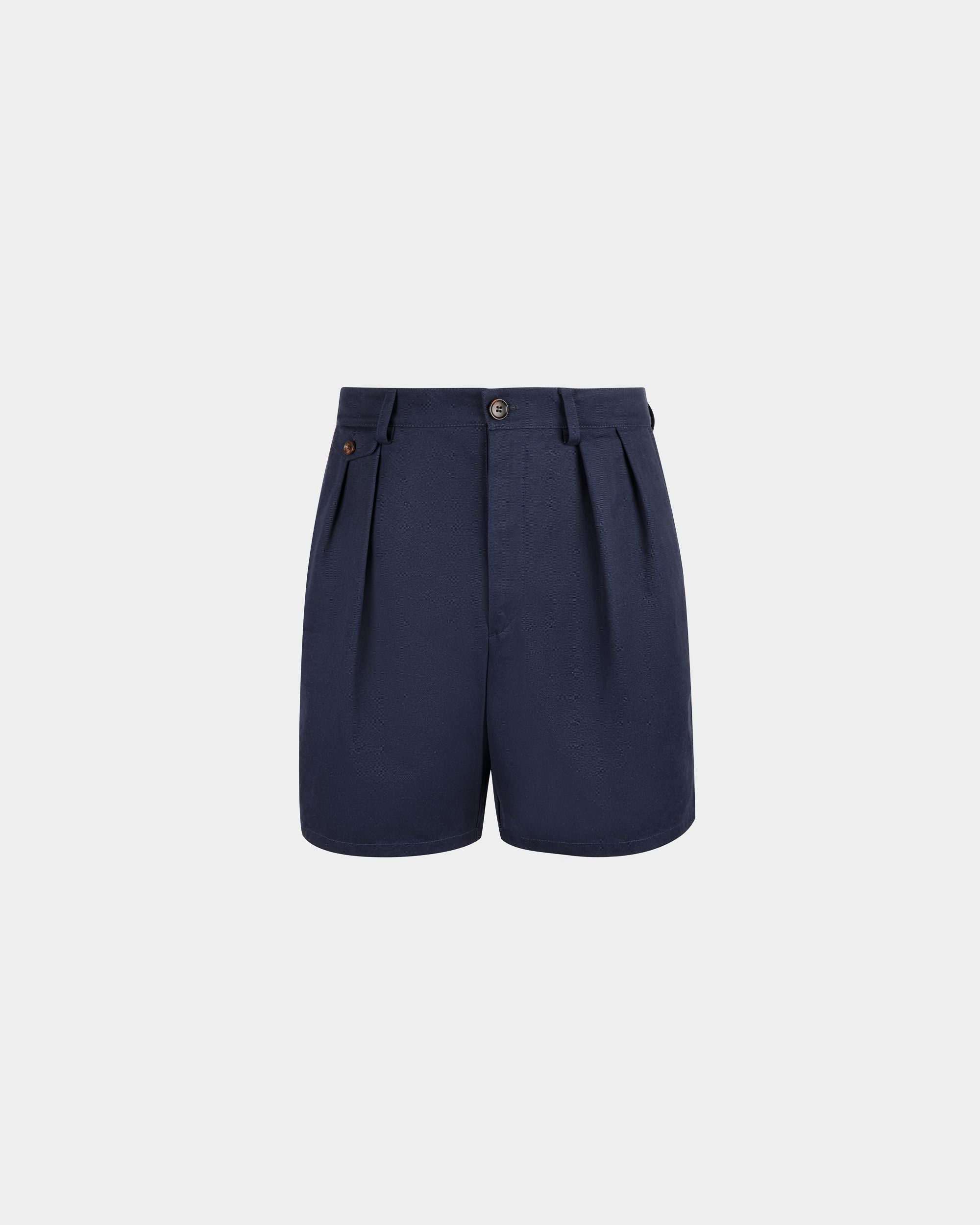 Shorts Aus Baumwolle In Marineblau - Herren - Bally - 01