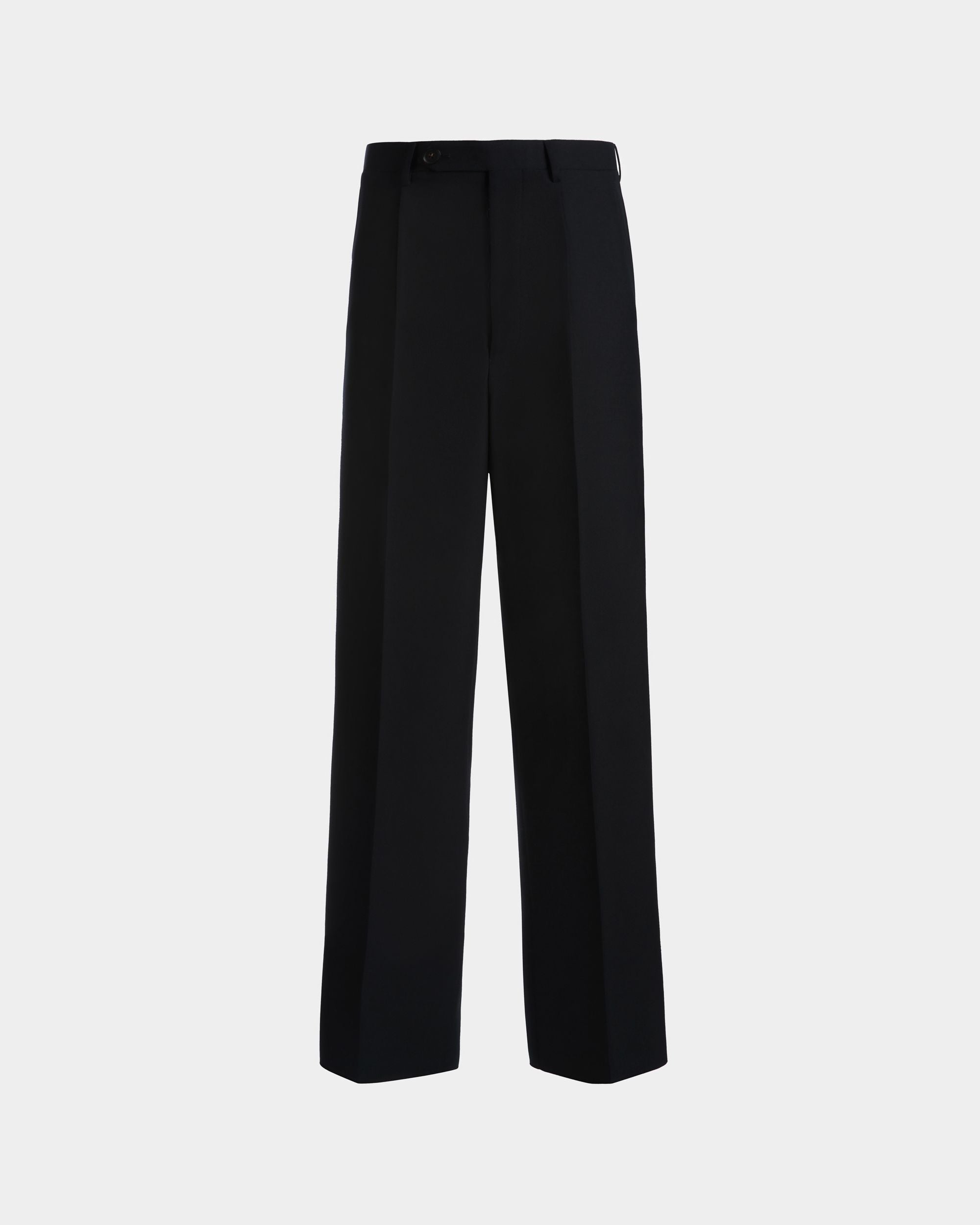 Hose Aus Einer Wollmischung In Navy Blue - Herren - Bally - 01