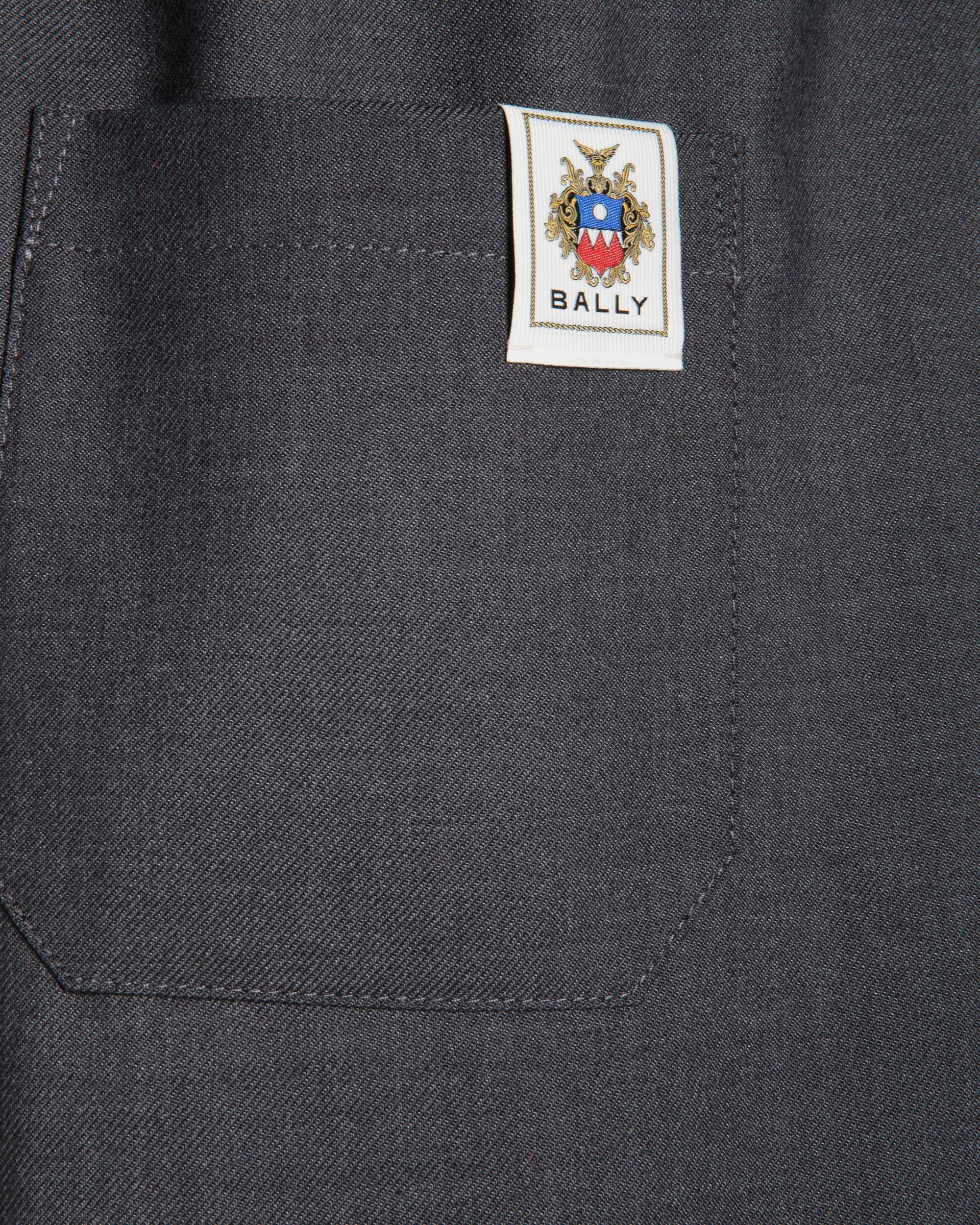 Weit Geschnittene Hose Aus Wollmix In Dunkelgrau - Herren - Bally - 02