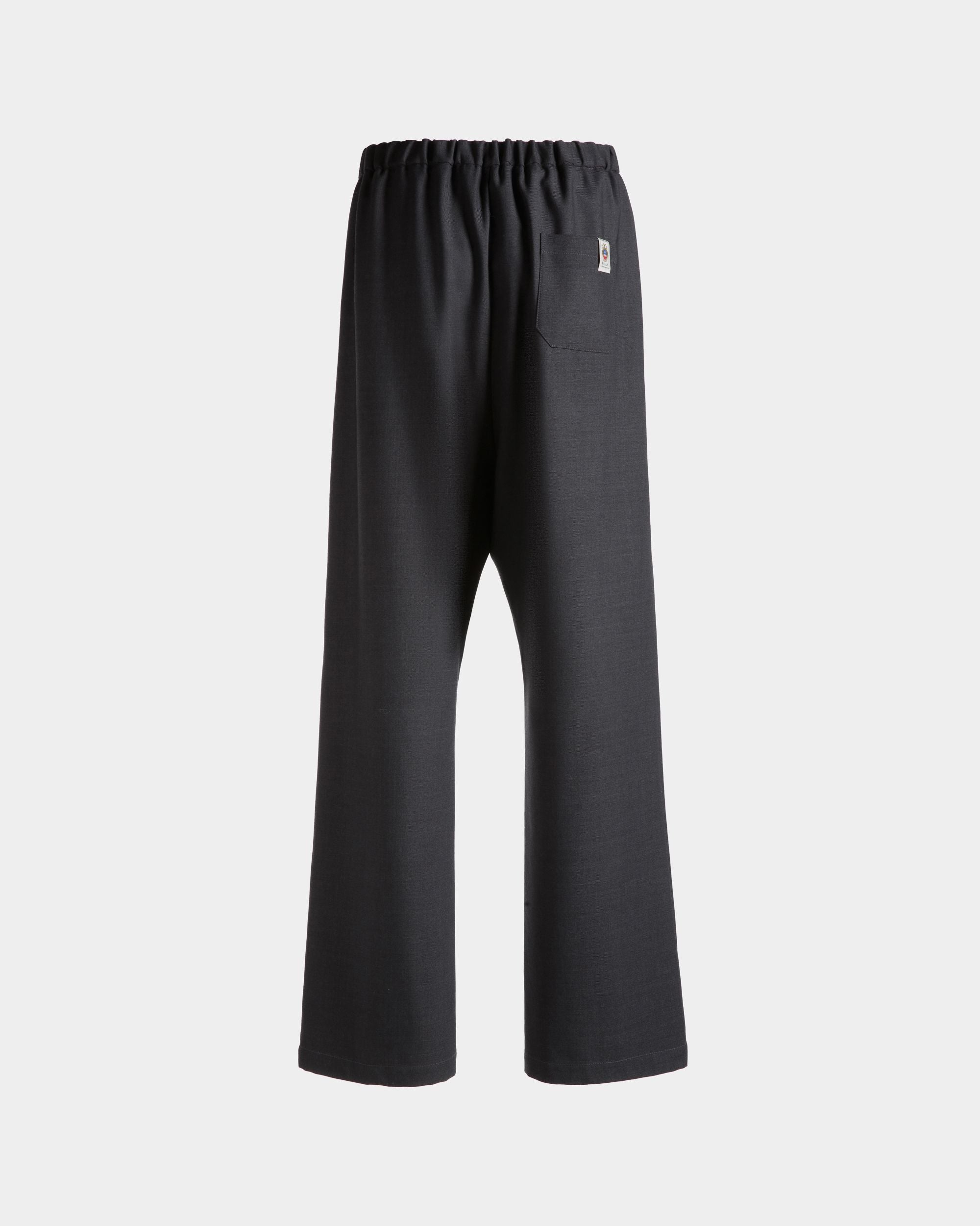 Weit Geschnittene Hose Aus Wollmix In Dunkelgrau - Herren - Bally - 03