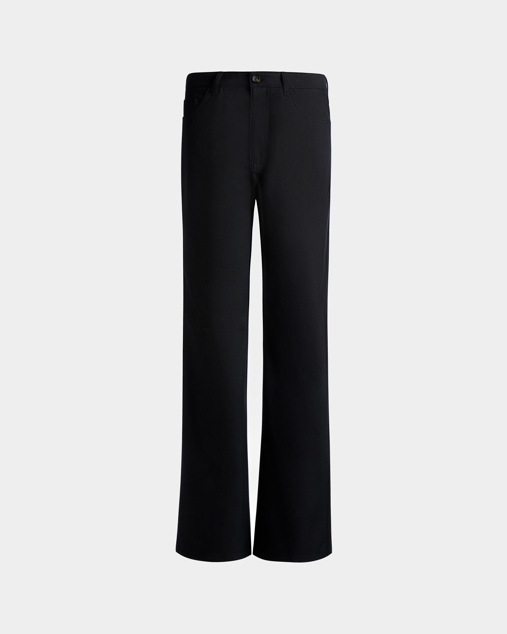 Hose Aus Einer Wollmischung In Navy Blue - Herren - Bally - 01