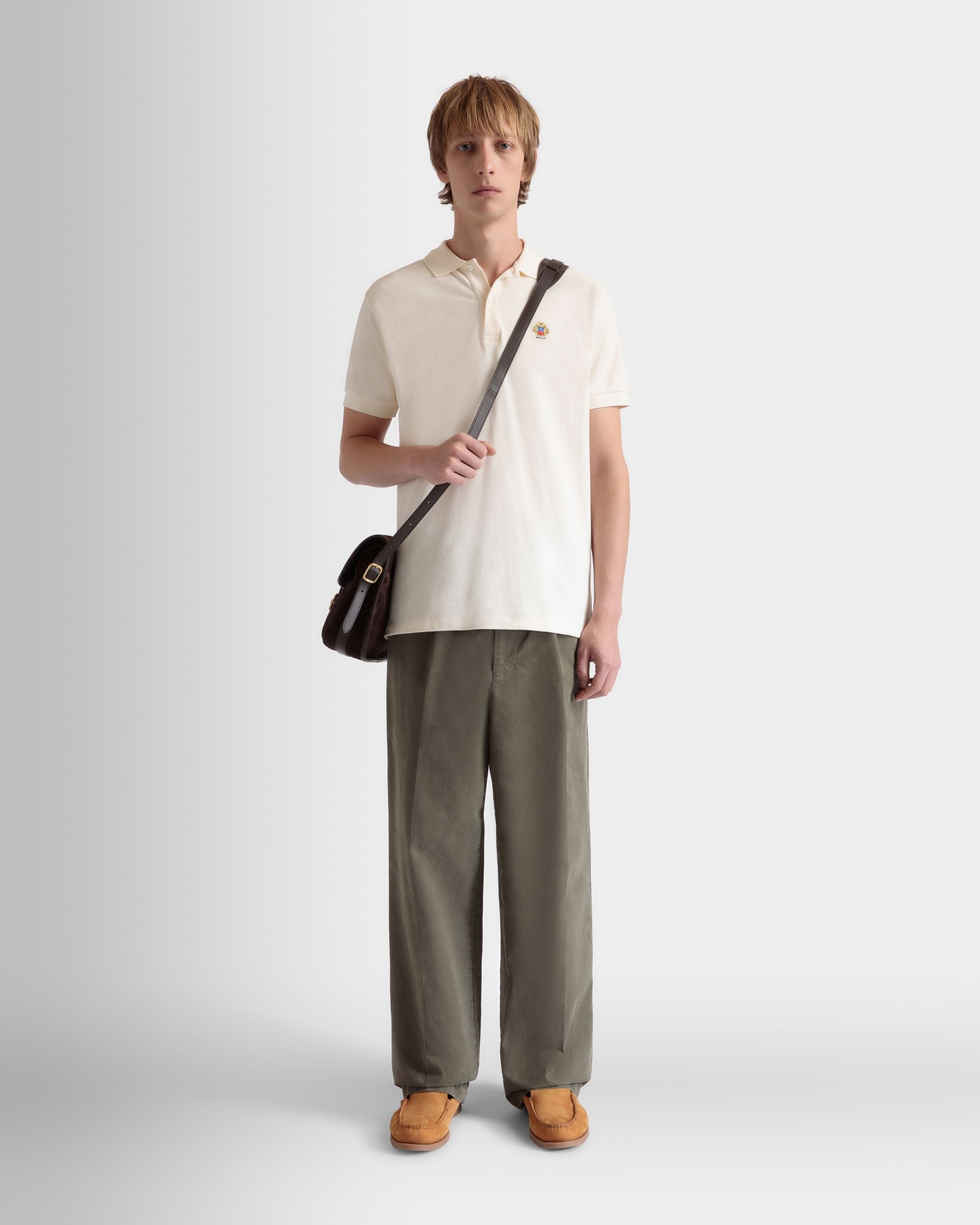 Regular Bundfaltenhose Aus Baumwolle In Military Green - Herren - Bally - 02