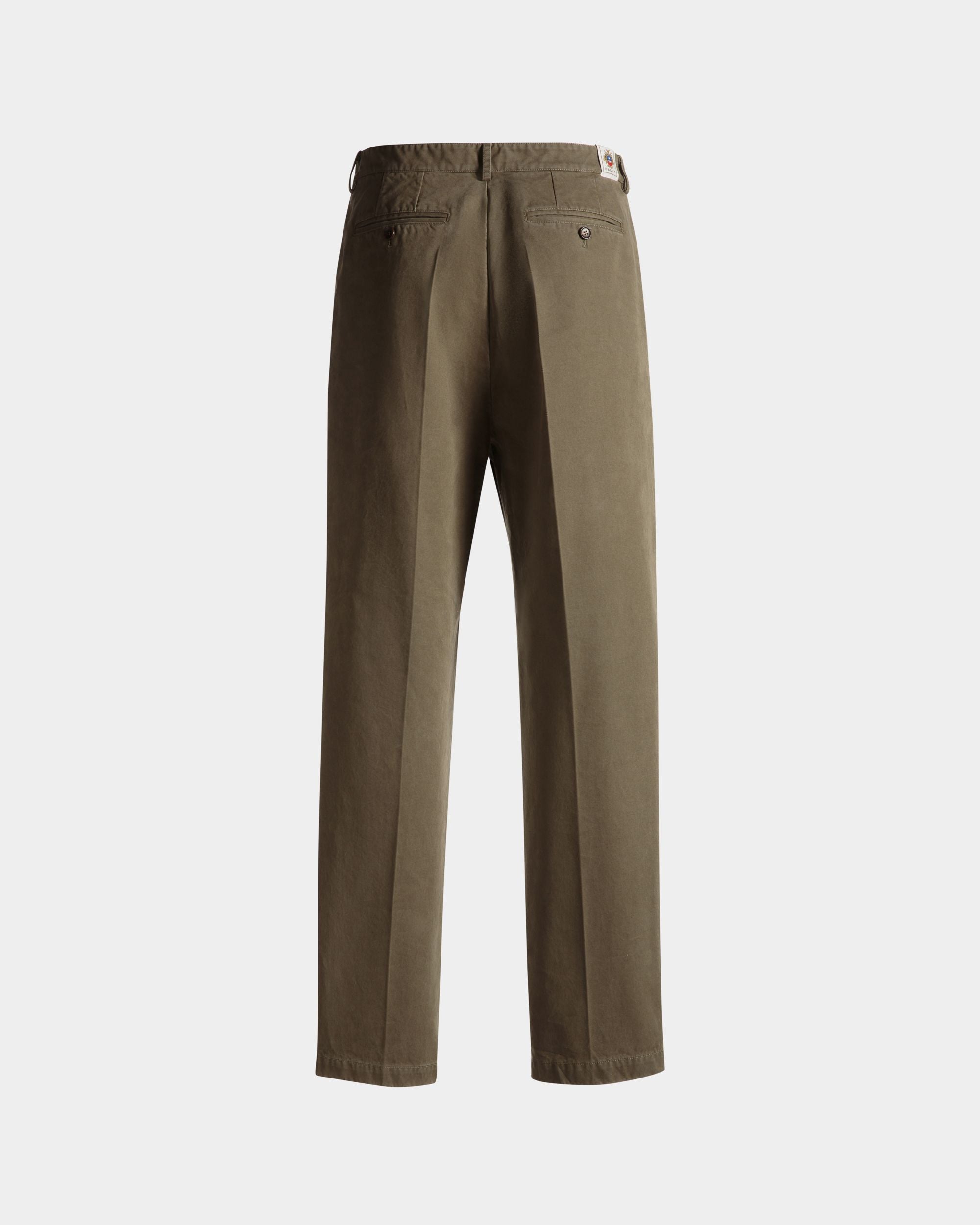 Regular Bundfaltenhose Aus Baumwolle In Military Green - Herren - Bally - 07