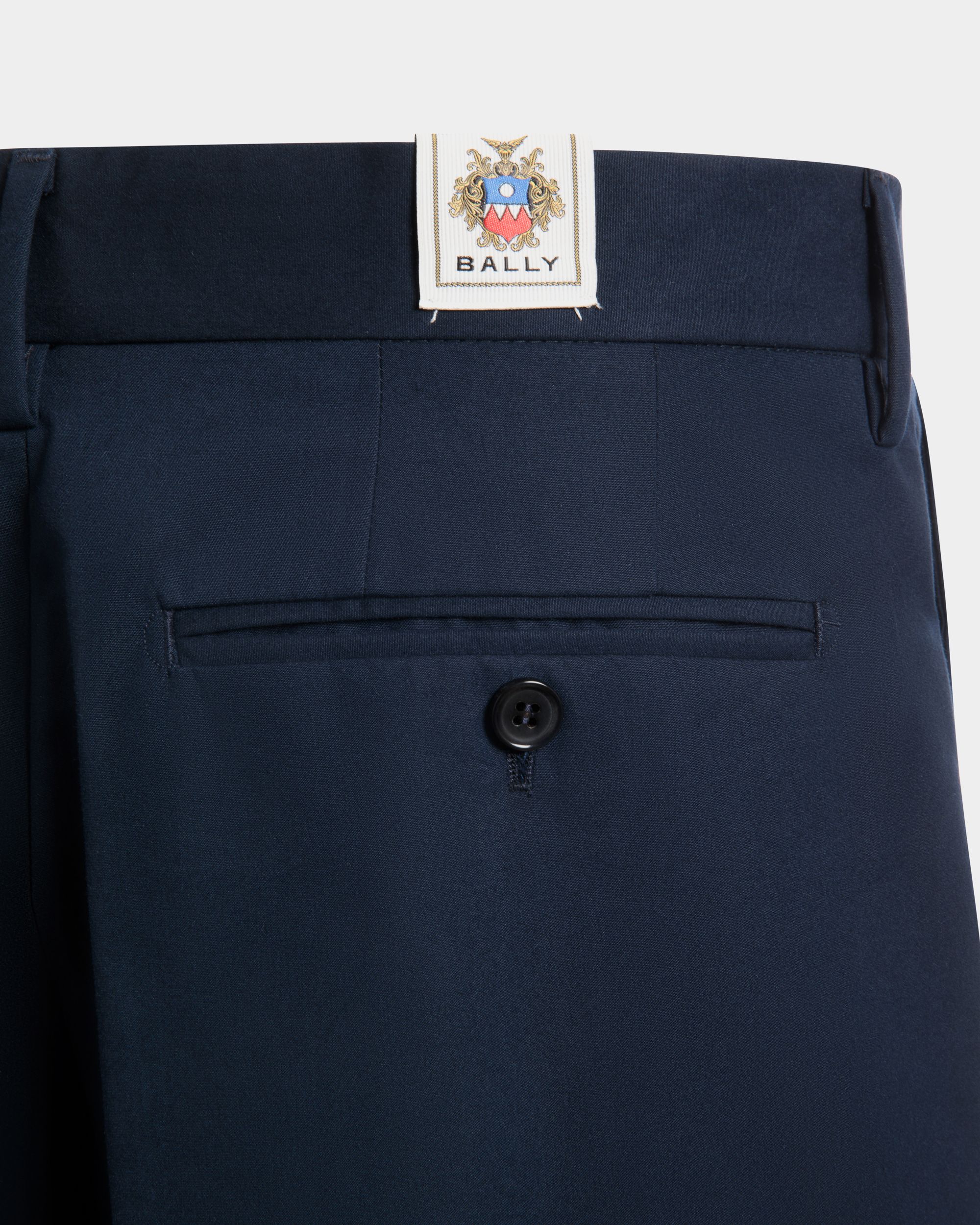 Bundfaltenhose Regular Aus Einer Baumwollmischung In Navy Blue - Herren - Bally - 04