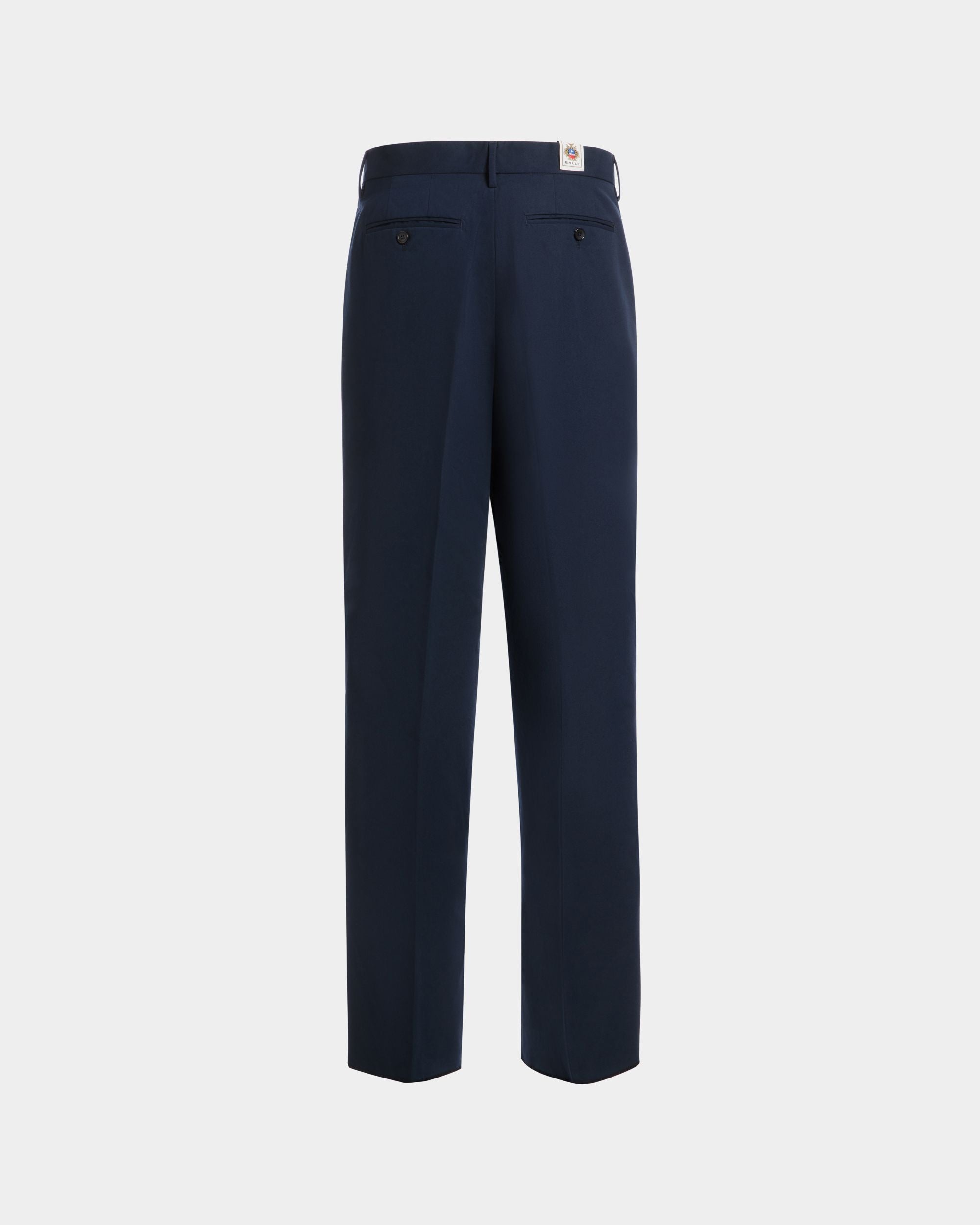 Bundfaltenhose Regular Aus Einer Baumwollmischung In Navy Blue - Herren - Bally - 07