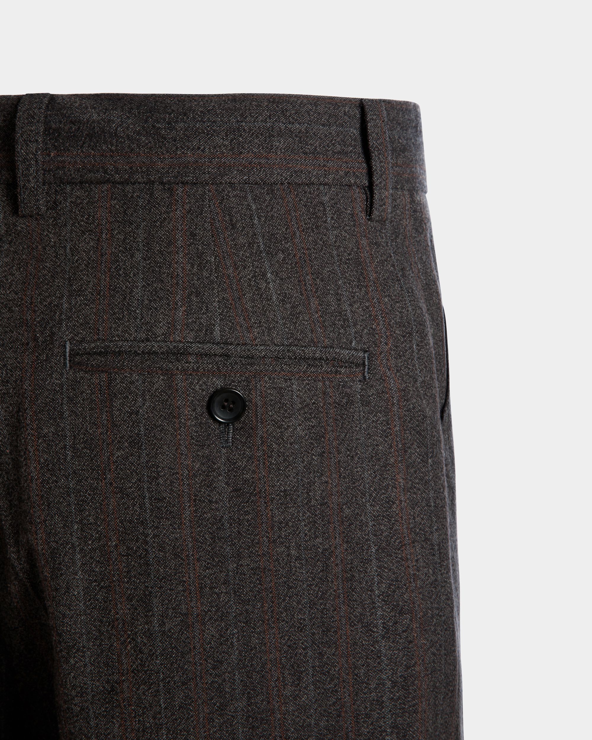 Maßgeschneiderte Hose Mit Nadelstreifenmuster Aus Grauer Wollmischung - Herren - Bally - 02