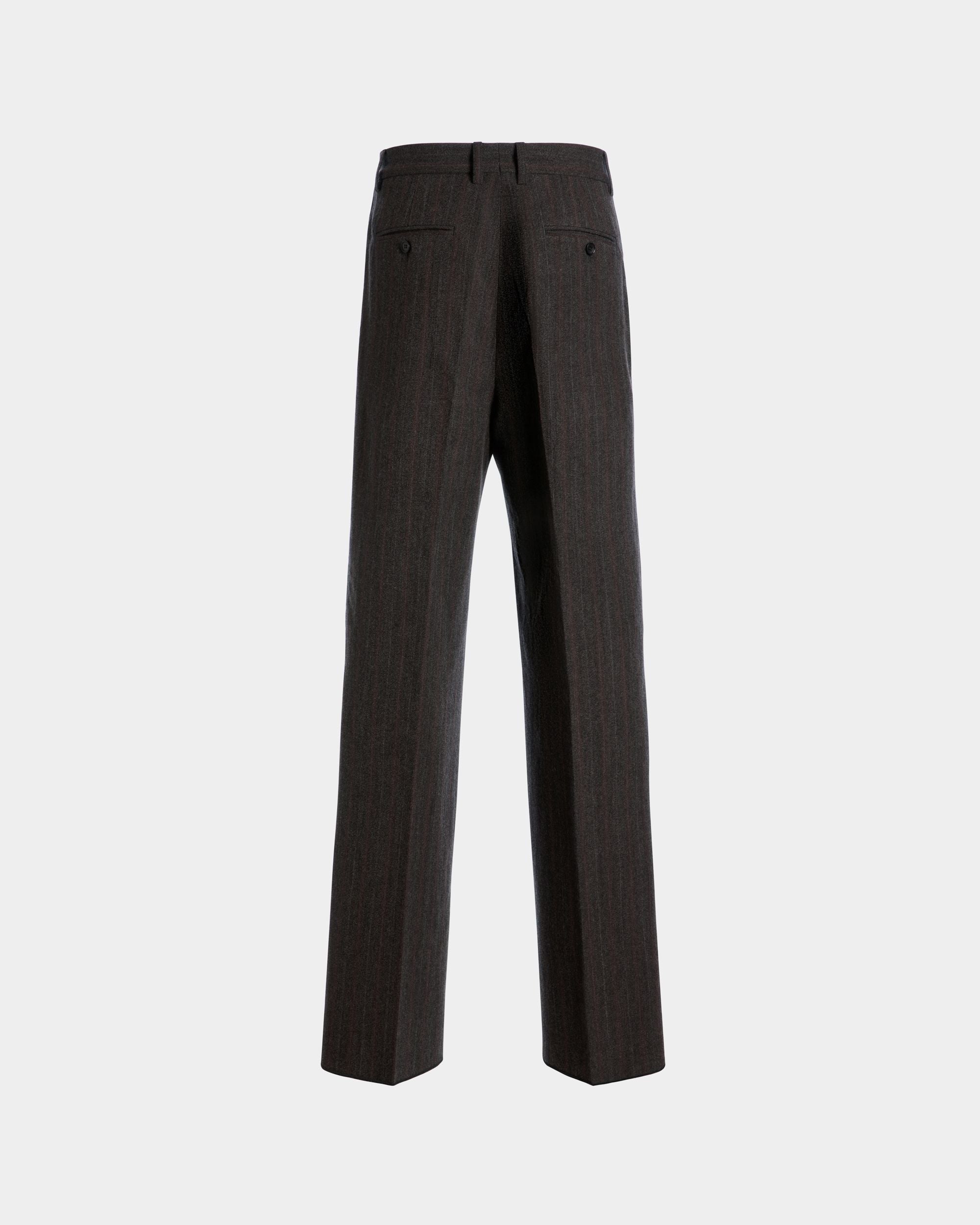 Maßgeschneiderte Hose Mit Nadelstreifenmuster Aus Grauer Wollmischung - Herren - Bally - 03