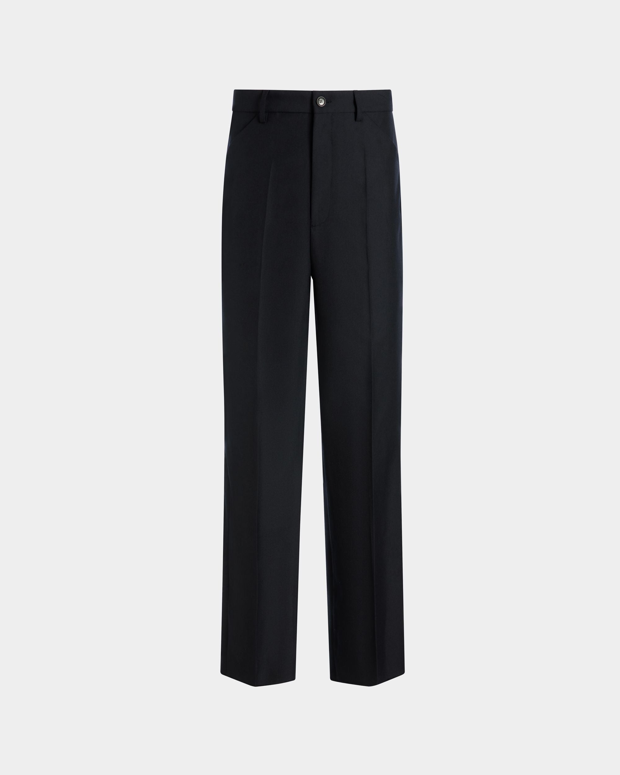 Maßgeschneiderte Hose Aus Einer Wollmischung In Navy Blue - Herren - Bally - 01