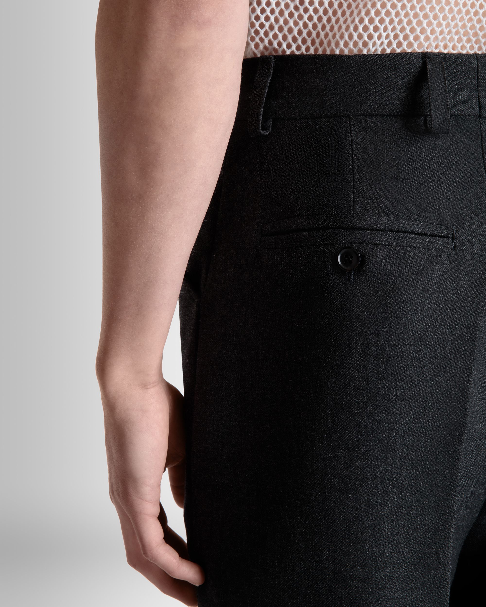 Hose Aus Einer Wollmischung In Grau Meliert - Herren - Bally - 03