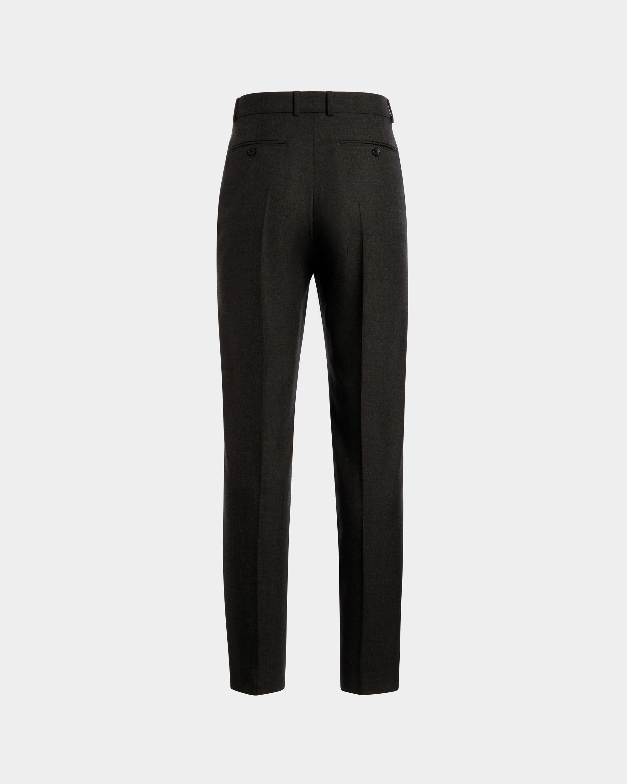 Bundfaltenhose Aus Grau Melierter Wollmischung - Herren - Bally - 03