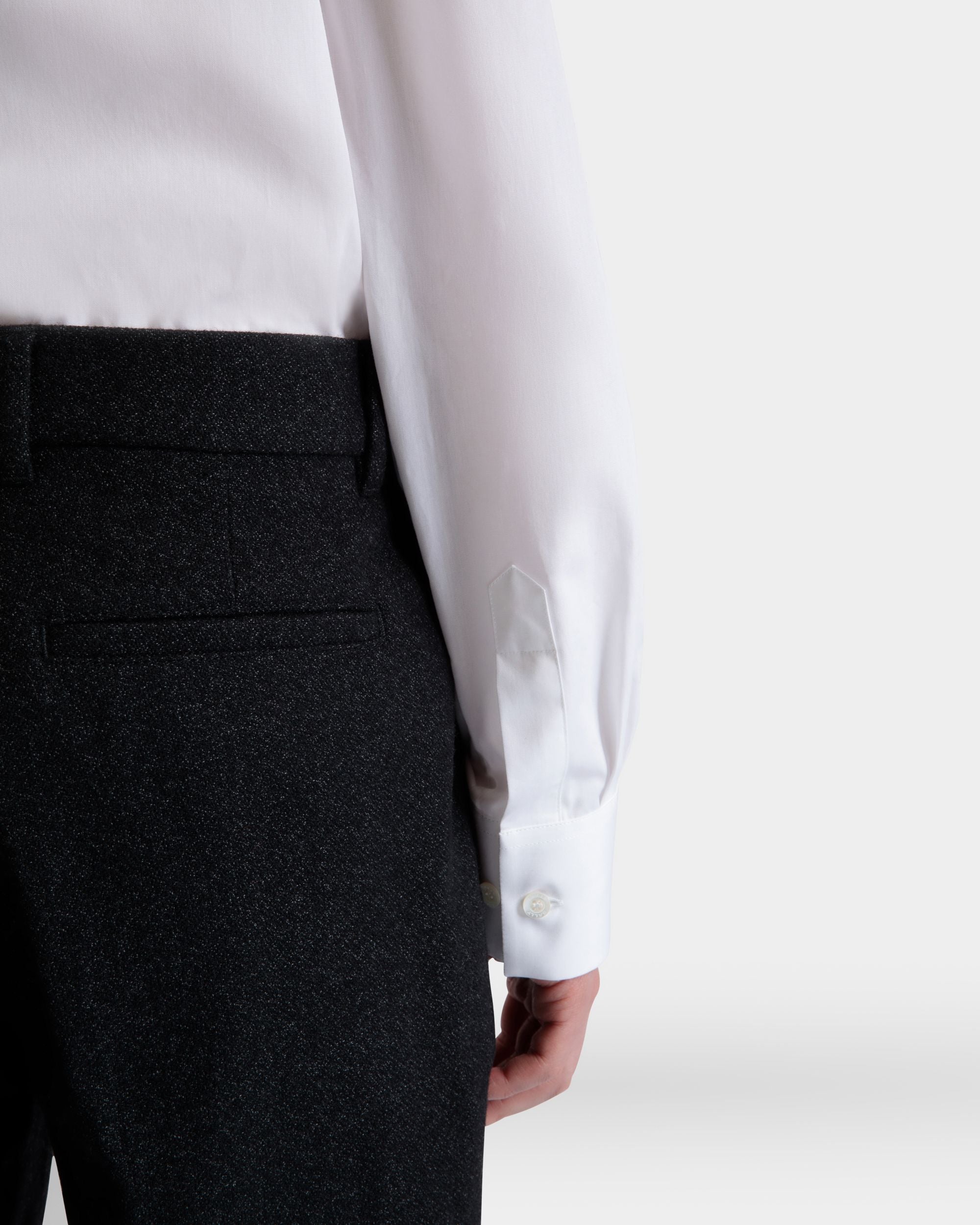 Bundfaltenhose Aus Wolle In Dunkelgrau - Herren - Bally - 08