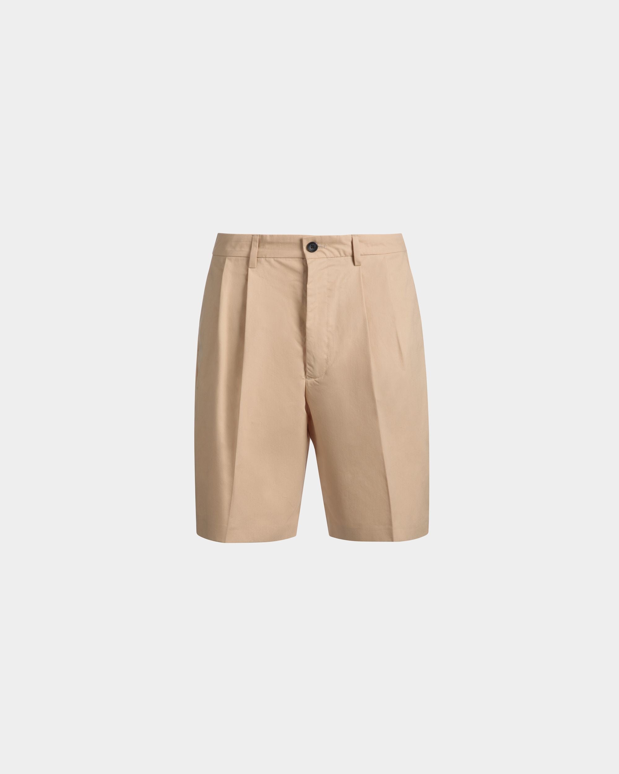 Shorts Mit Falten Aus Einer Baumwollmischung In Cream - Herren - Bally - 01