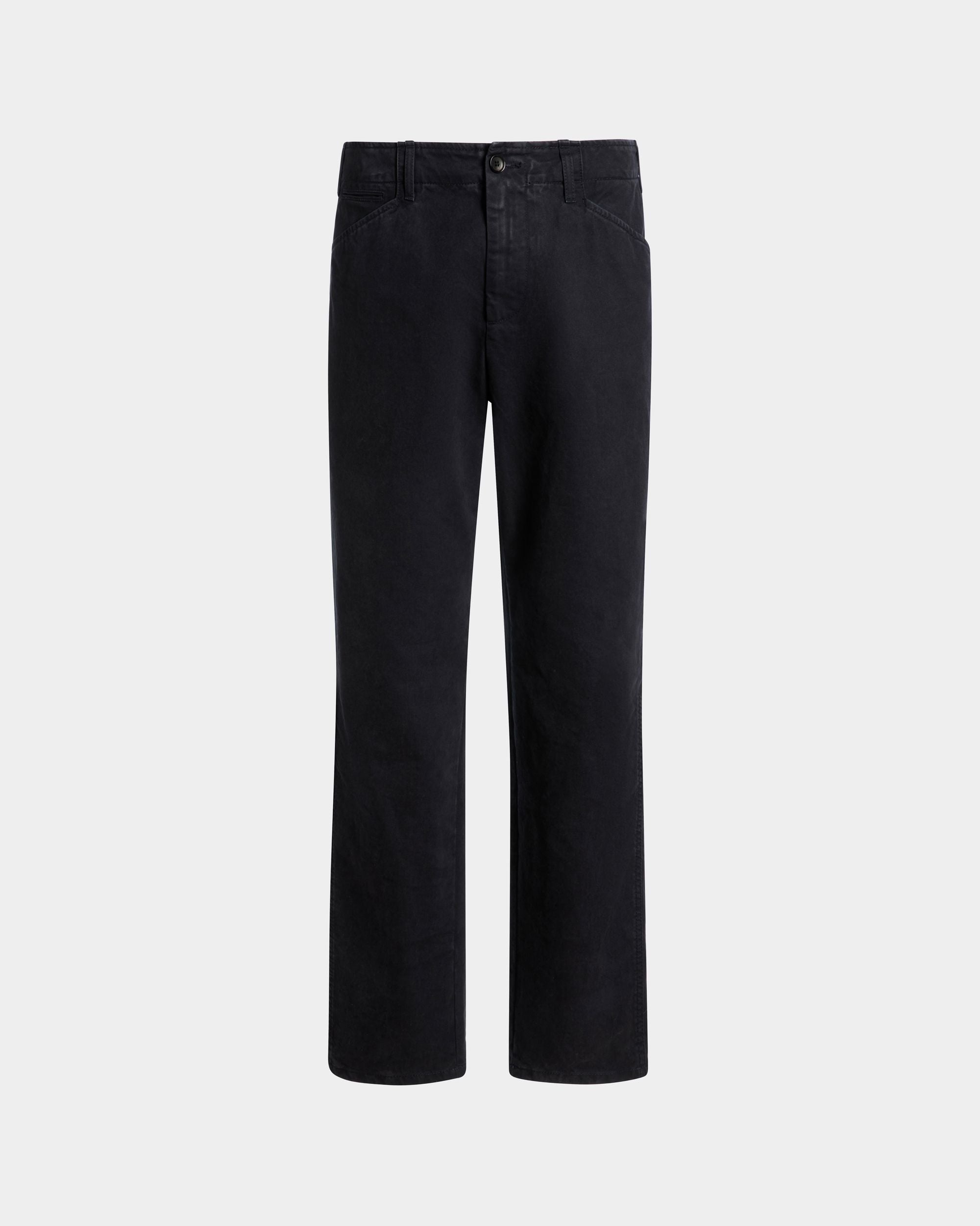 5-Pocket-Hose Aus Baumwolle In Navy Blue - Herren - Bally - 01
