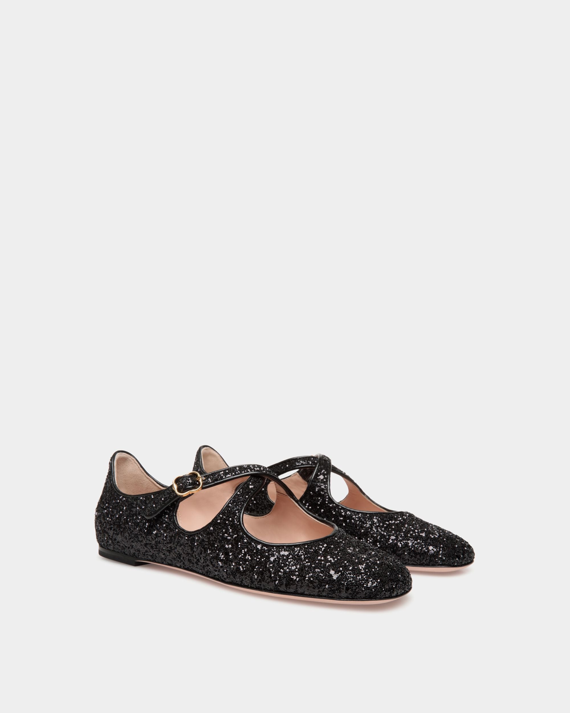 Ballyrina Ballerina Aus Glitzerstoff In Schwarz - Damen - Bally - 02