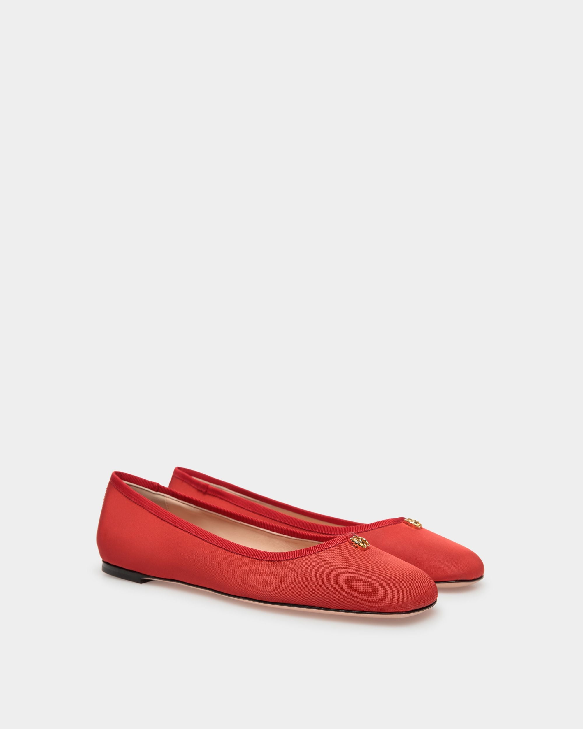 Ballyrina Ballerina Aus Rotem Seidenfaille - Damen - Bally - 02