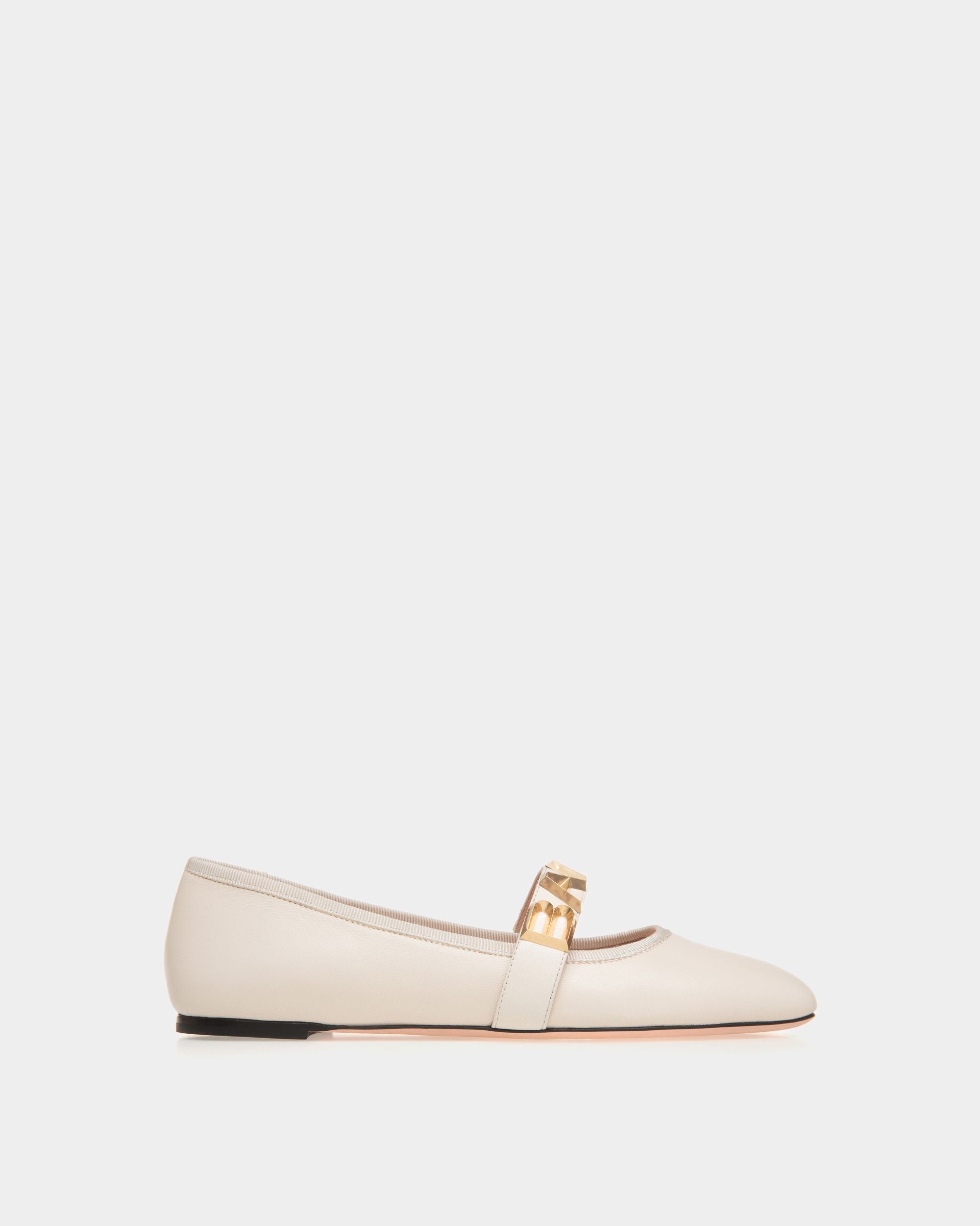 Ballyrina Ballerina Aus Weißem Leder - Damen - Bally - 01