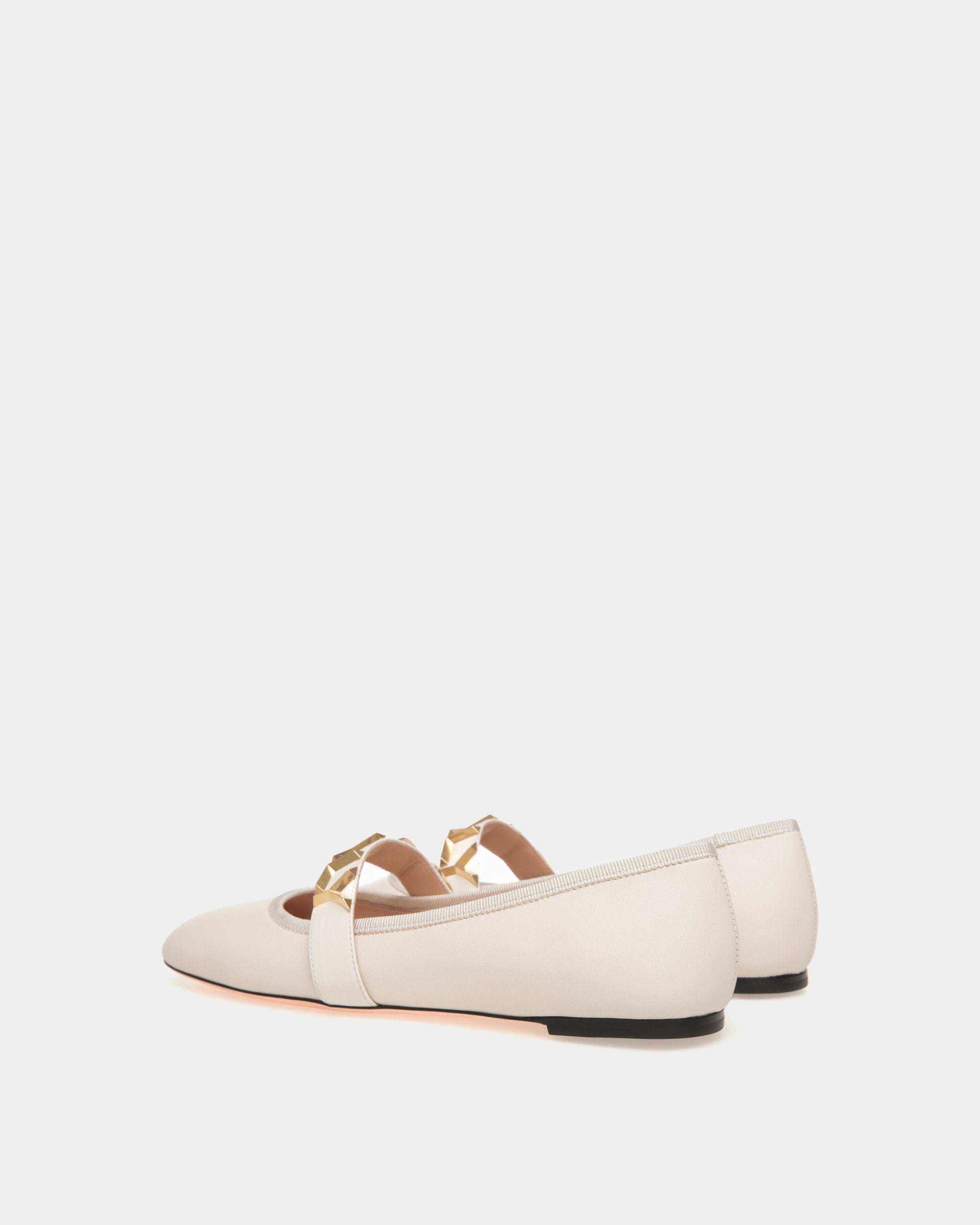 Ballyrina Ballerina Aus Weißem Leder - Damen - Bally - 03