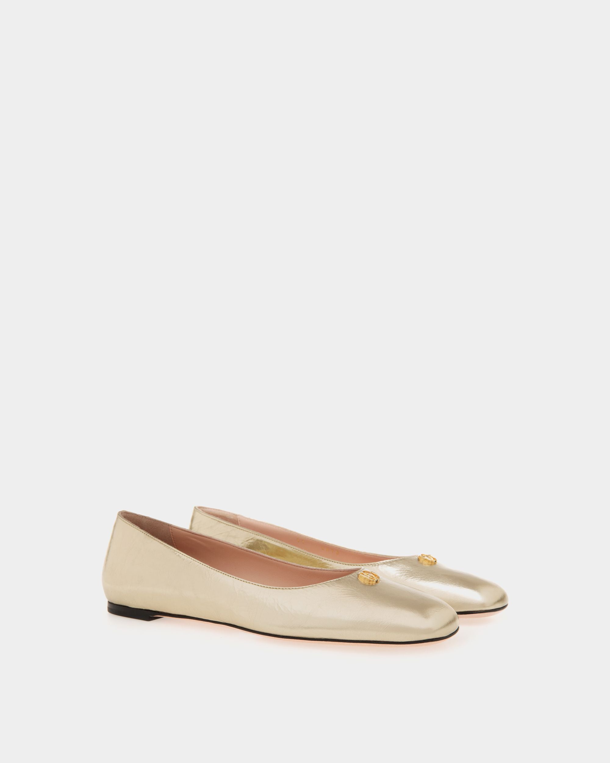 Ballyrina Ballerina Aus Metallic-Leder In Gold - Damen - Bally - 02