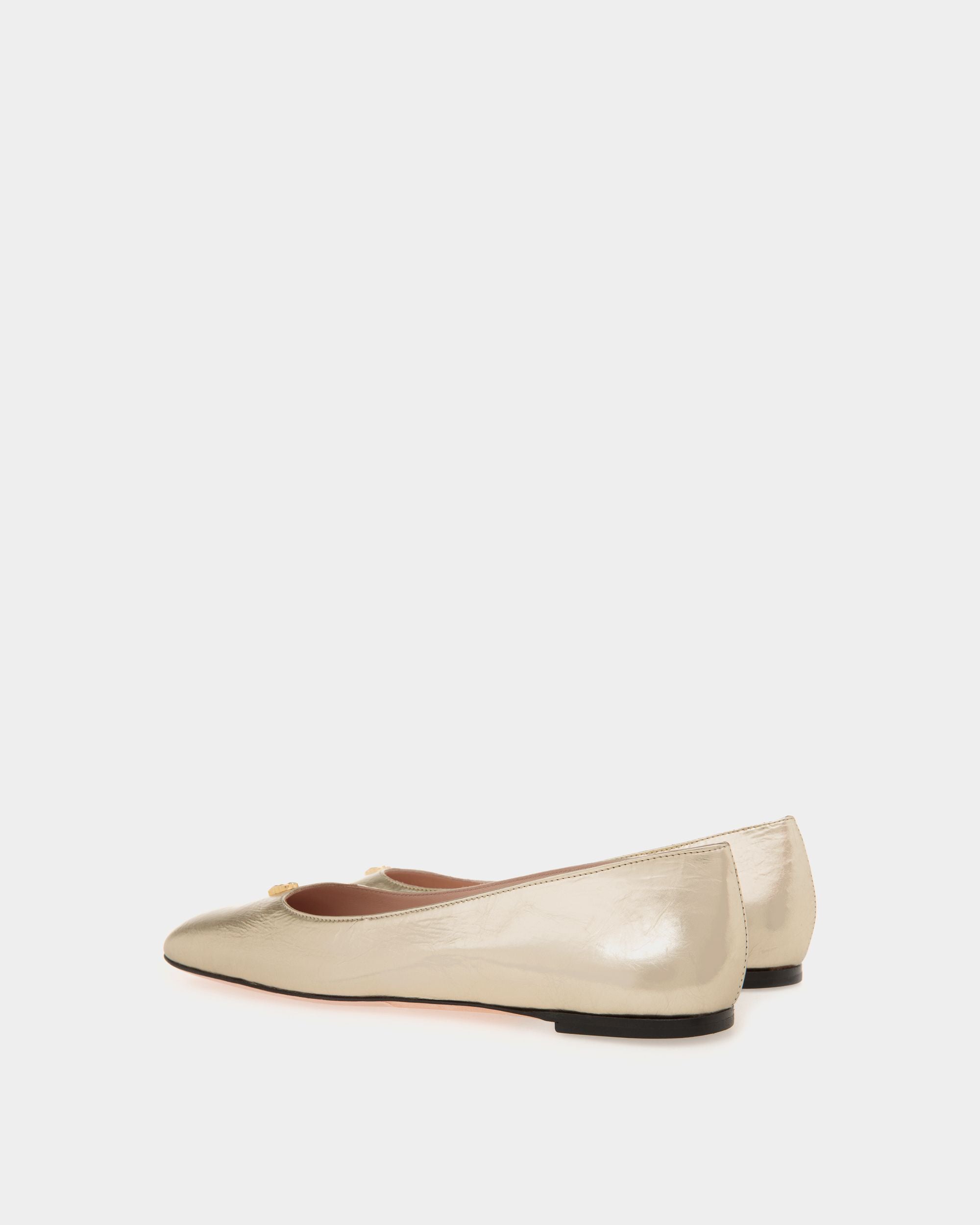 Ballyrina Ballerina Aus Metallic-Leder In Gold - Damen - Bally - 03