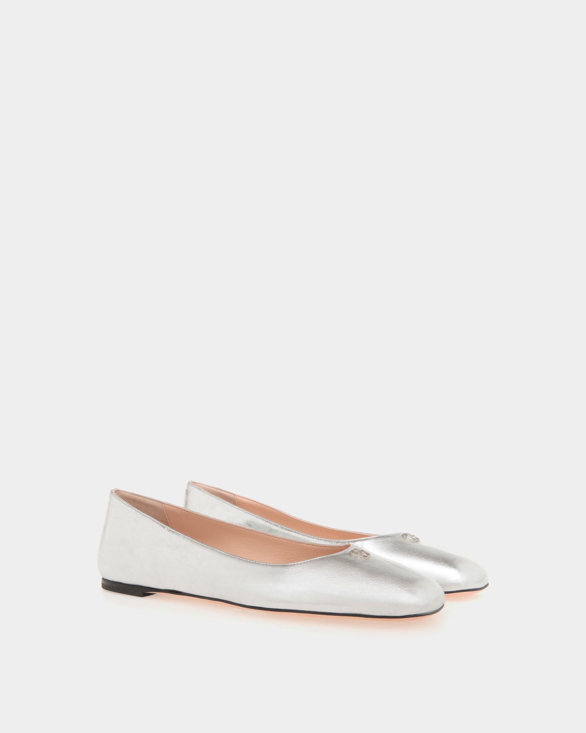 Ballyrina Ballerina Aus Metallic-Leder In Silber - Damen - Bally - 02