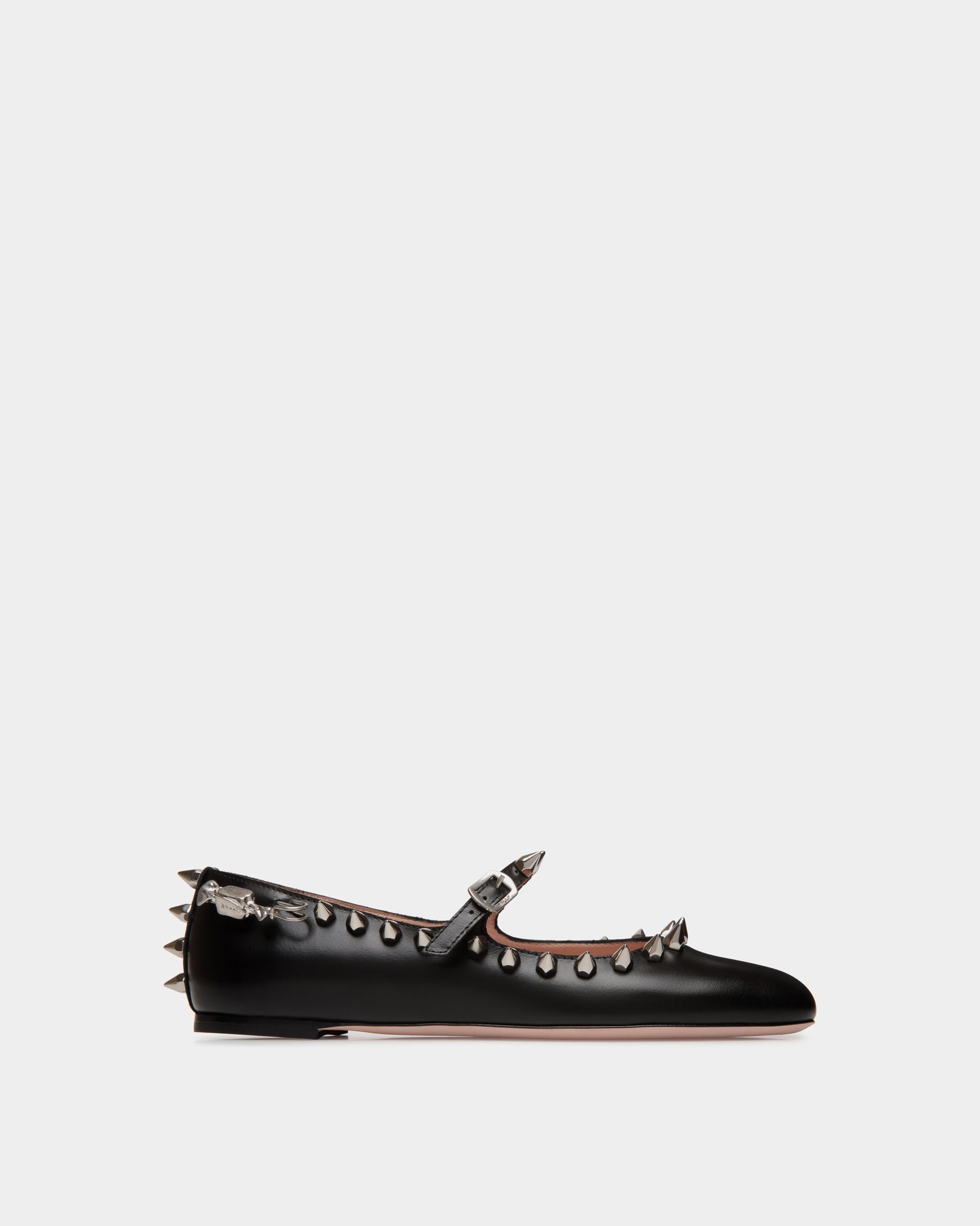 Ballyrina Mary-Jane Flat In Black Leather - Damen - Bally - 01