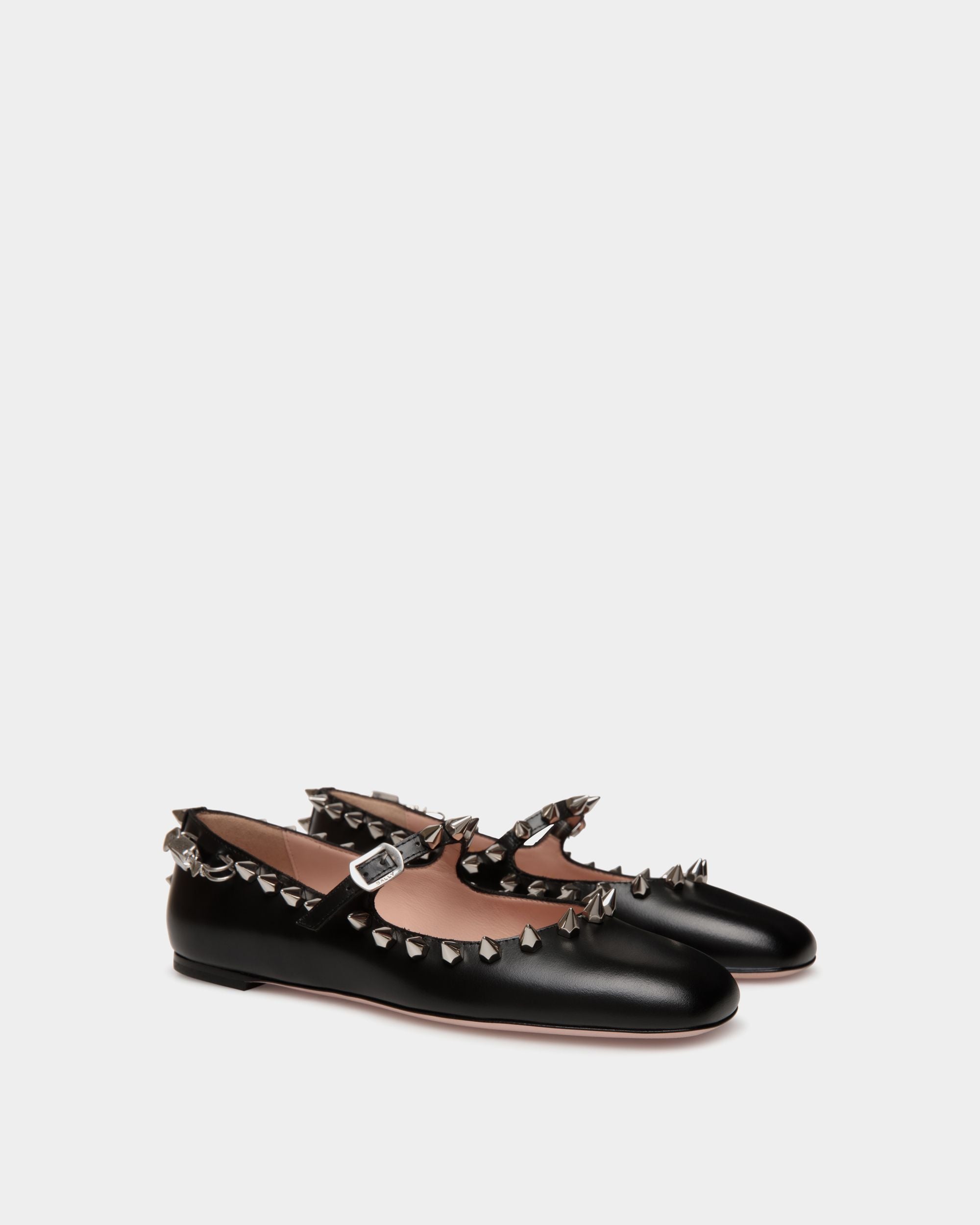 Ballyrina Mary-Jane Flat In Black Leather - Damen - Bally - 03