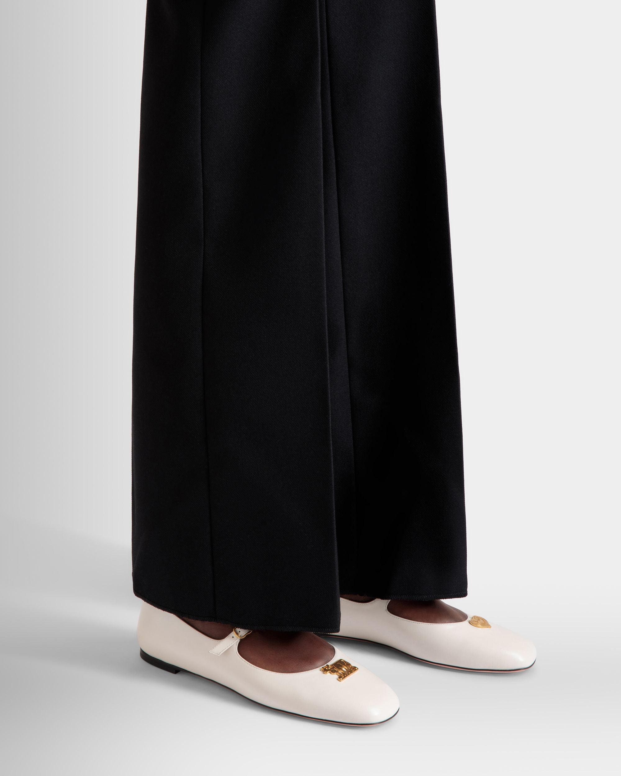Flache Mary-Janes Ballyrina Aus Weißem Leder - Damen - Bally - 02