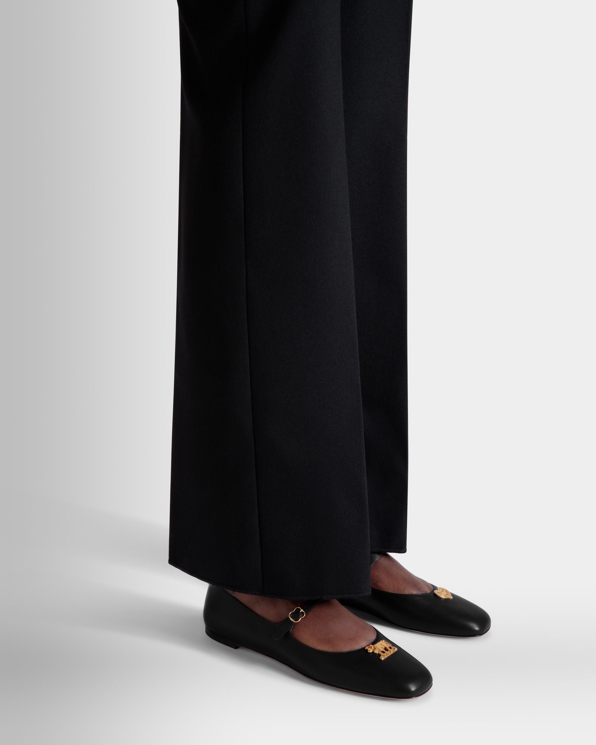 Flache Mary-Janes Ballyrina Aus Schwarzem Leder - Damen - Bally - 02