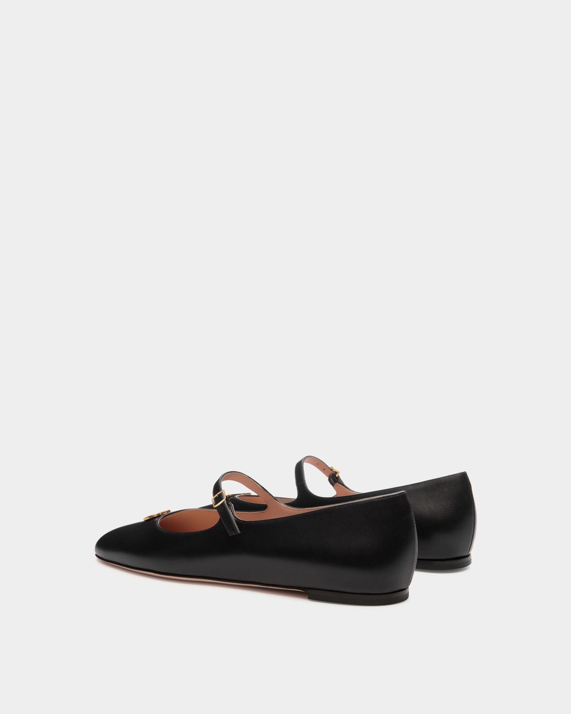 Flache Mary-Janes Ballyrina Aus Schwarzem Leder - Damen - Bally - 04