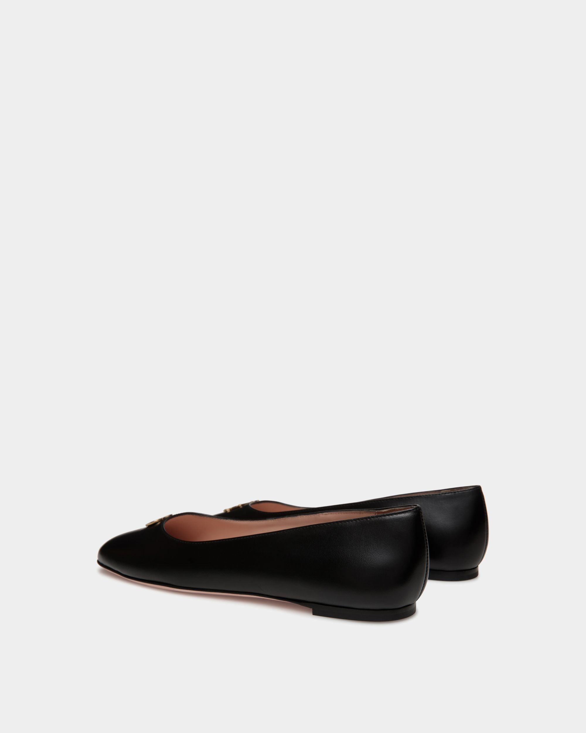 Ballyrina Flat In Black Leather - Damen - Bally - 03
