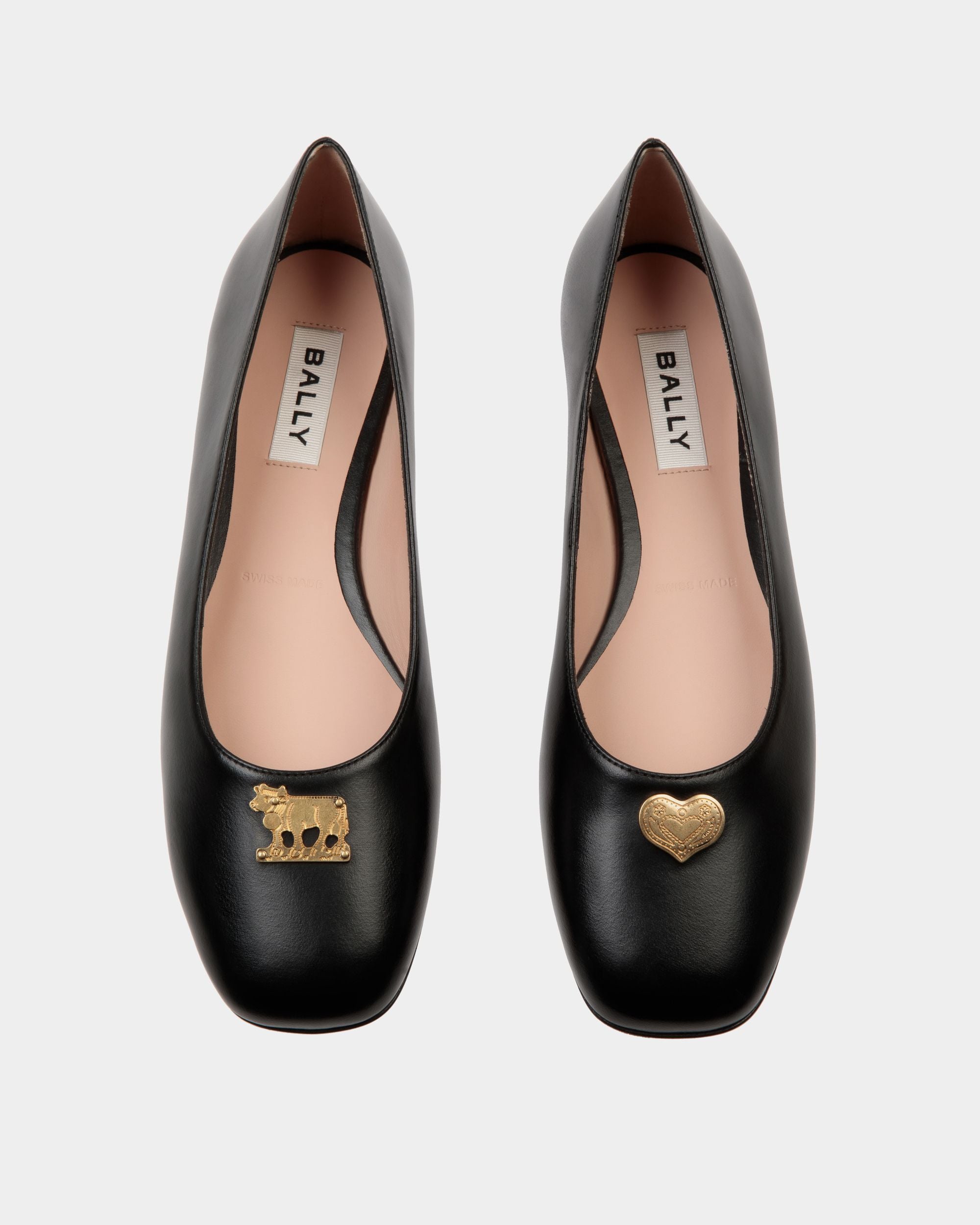 Ballyrina Flat In Black Leather - Damen - Bally - 04